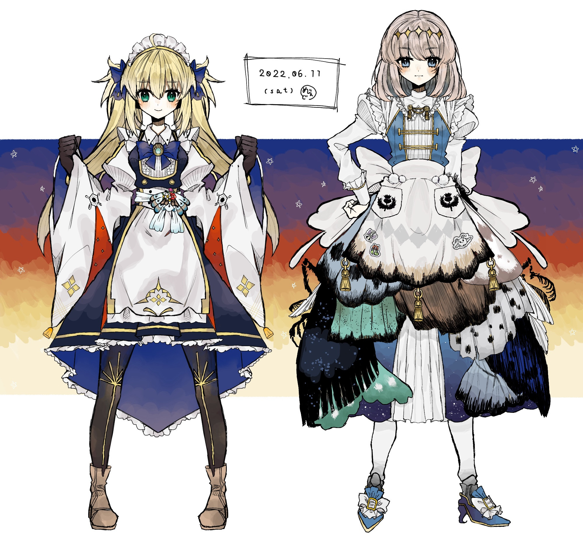 ﾓﾁｰﾌっぽいﾒｲﾄﾞ服その1(FGO/ｱﾙﾄﾘｱ･ｷｬｽﾀｰ)
ﾓﾁｰﾌっぽいﾒｲﾄﾞ服その2(FGO/ｵﾍﾞﾛﾝ)