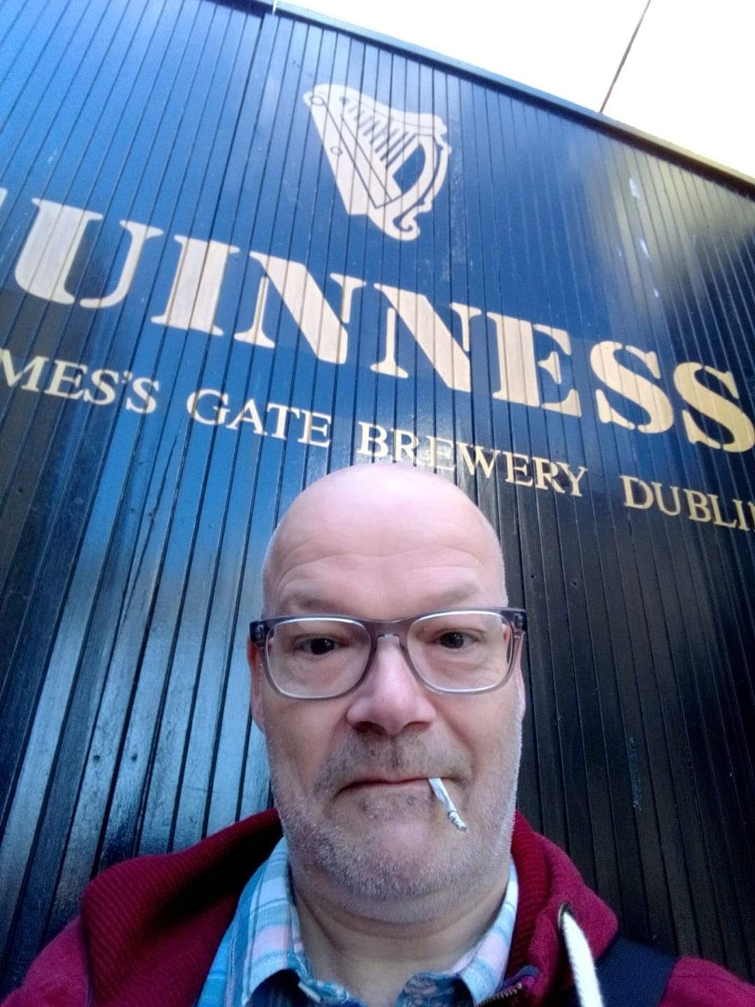 Me, bemused, outside the Guinness Brewery in Dublin