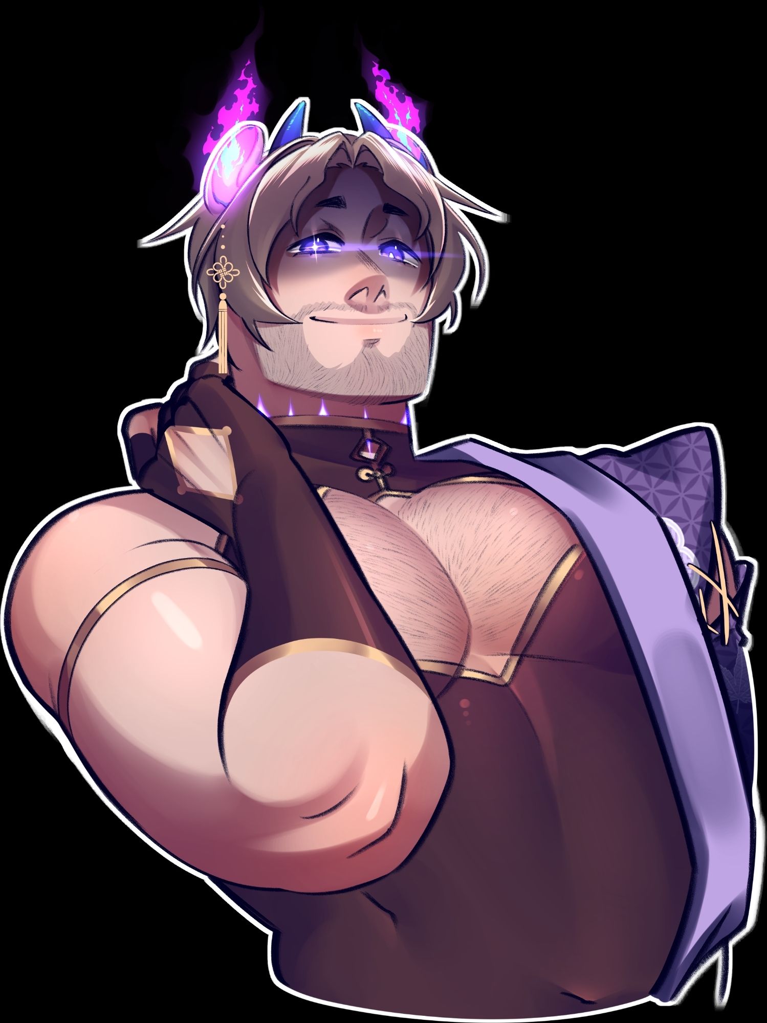 Bust image of my original character, Liqaro.