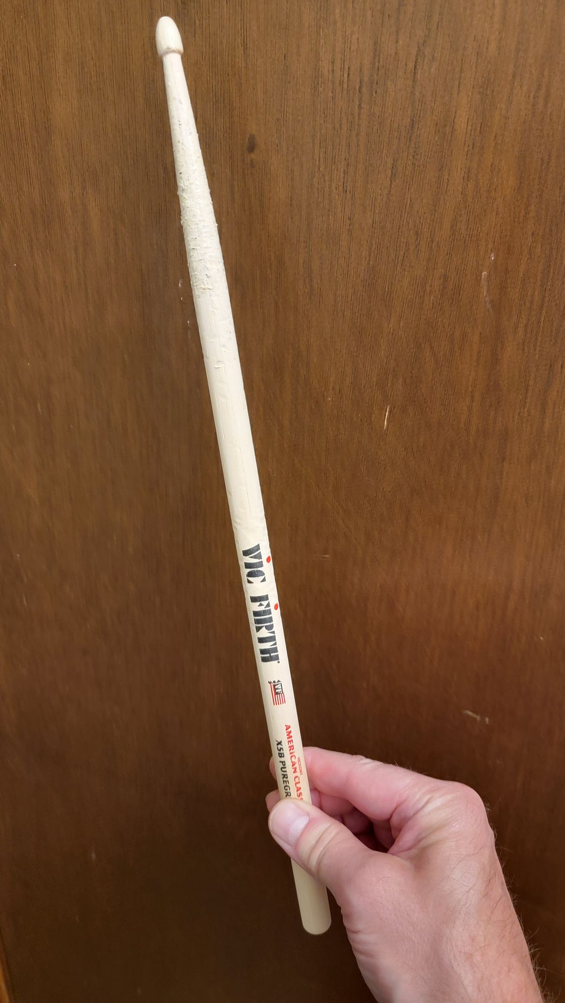 Drumstick caught at Ball Arena this evening, thrown by Ed Toth to the tenth row