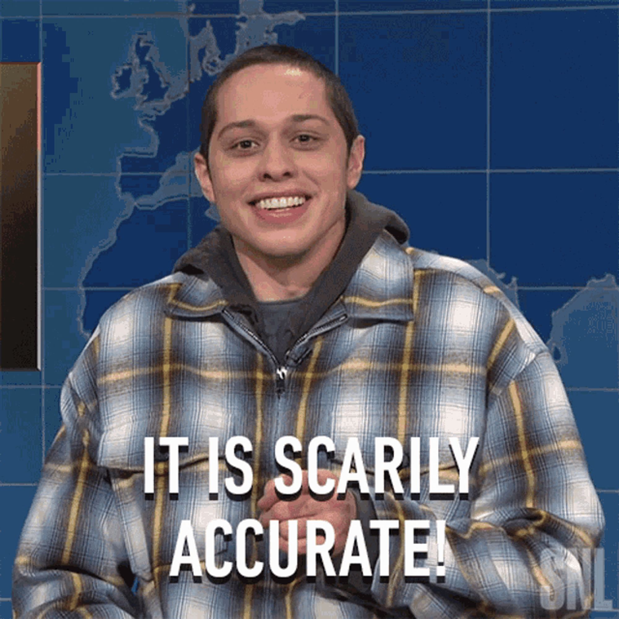 Pete Davidson
It is scarily accurate!"