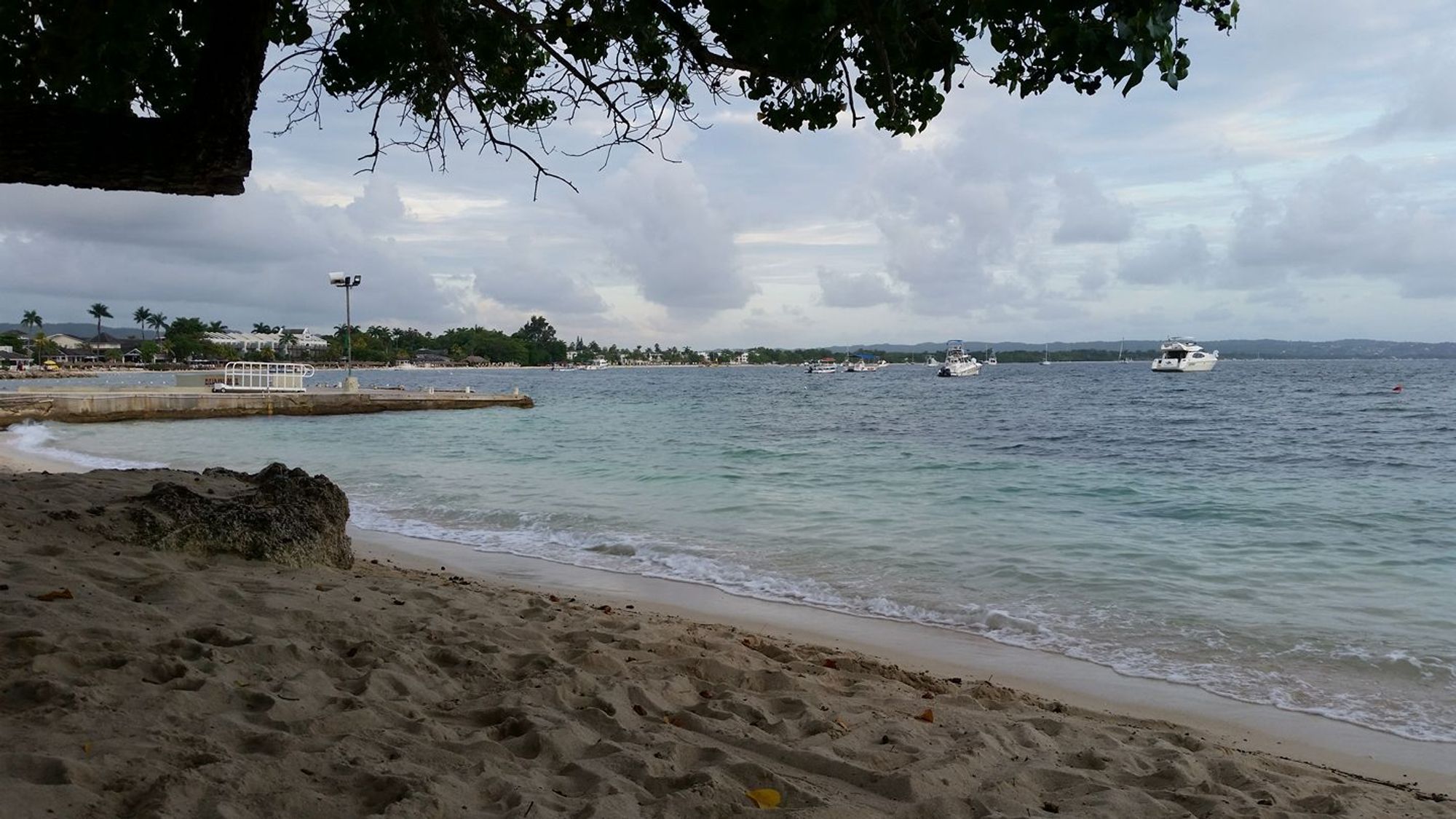 Beach at the Hedomism II resort in Negril, Jamaica.