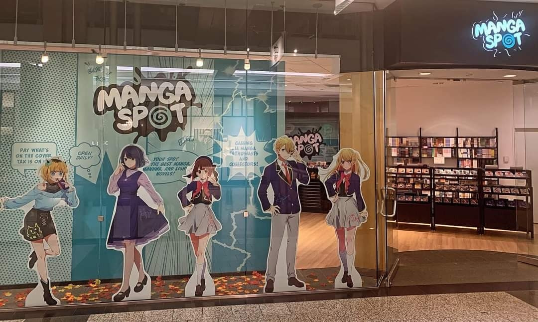 Oshi no Ko Cutouts in front of the store at Manga Spot Chicago

Photo src: Acen Facebook group