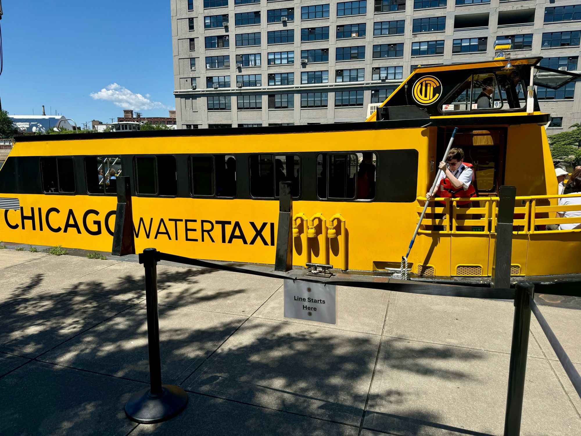 Picture of a Chicago Water Taxi boat