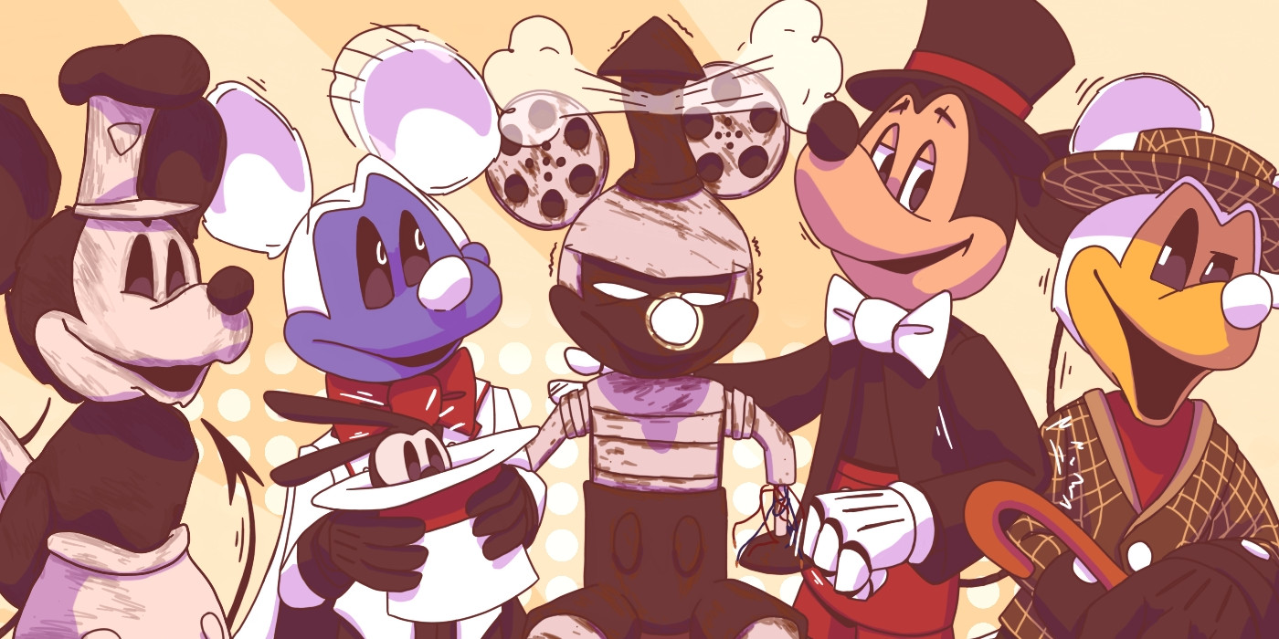 I'm not pretty sure if I should include Mickey Animatronic with others that's FNaTi related, while Five nights at Mickey's Pizza Club being its own thing.


Right to left: (Mokey's perspective)

Willie → Oblitus casa

True Mickey → Abandoned: Discovery Island

Walgo → Addendum: Discovery Island

Mickey Animatronic → Five nights at Mickey's Pizza Club

The Forgotten One → Oblitus casa


‹⟨✦  Credit  ✦ ⟩›

- Oblitus casa, Addendum: Discovery Island by @RadianceGames 

- Abandoned: Discovery Island by Desko & Malrat

- Five nights at Mickey's Pizza Club by Malrat

- FNaTi by Anart1996

- Abandoned by Disney by Slimebeast

- Art by me