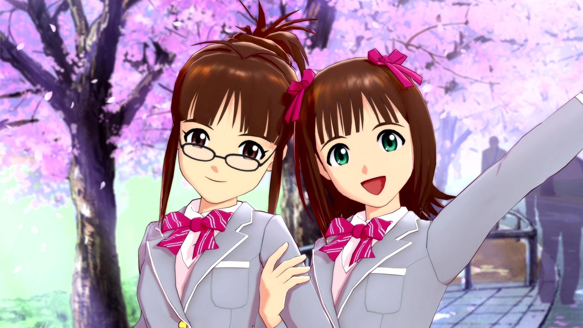 Ritsuko Akizuki and Haruka Amami in the Schooldays Blazer.