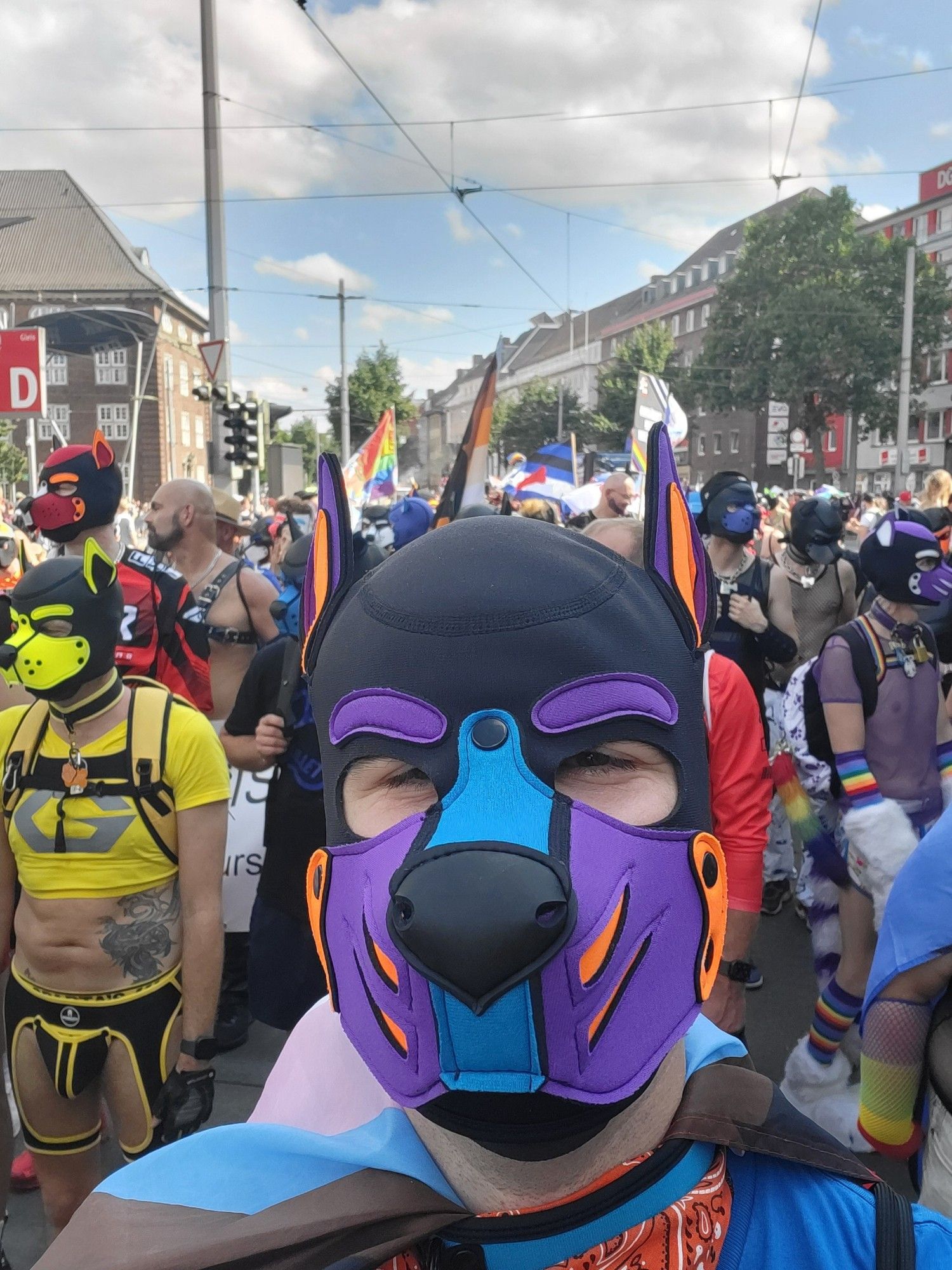 Kerbi in der Menge der Pride-Demo.