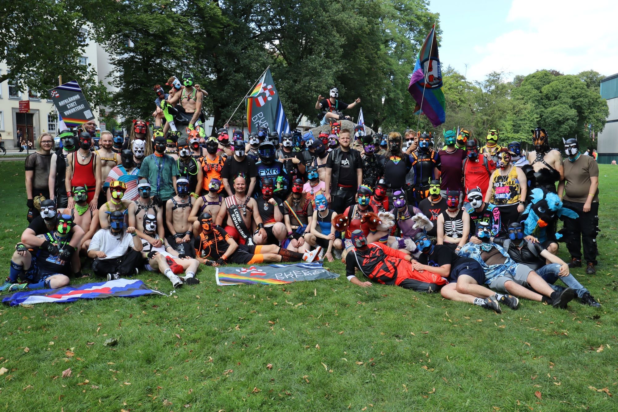 Gruppenbild der Puppies Bremen nach der Demo.