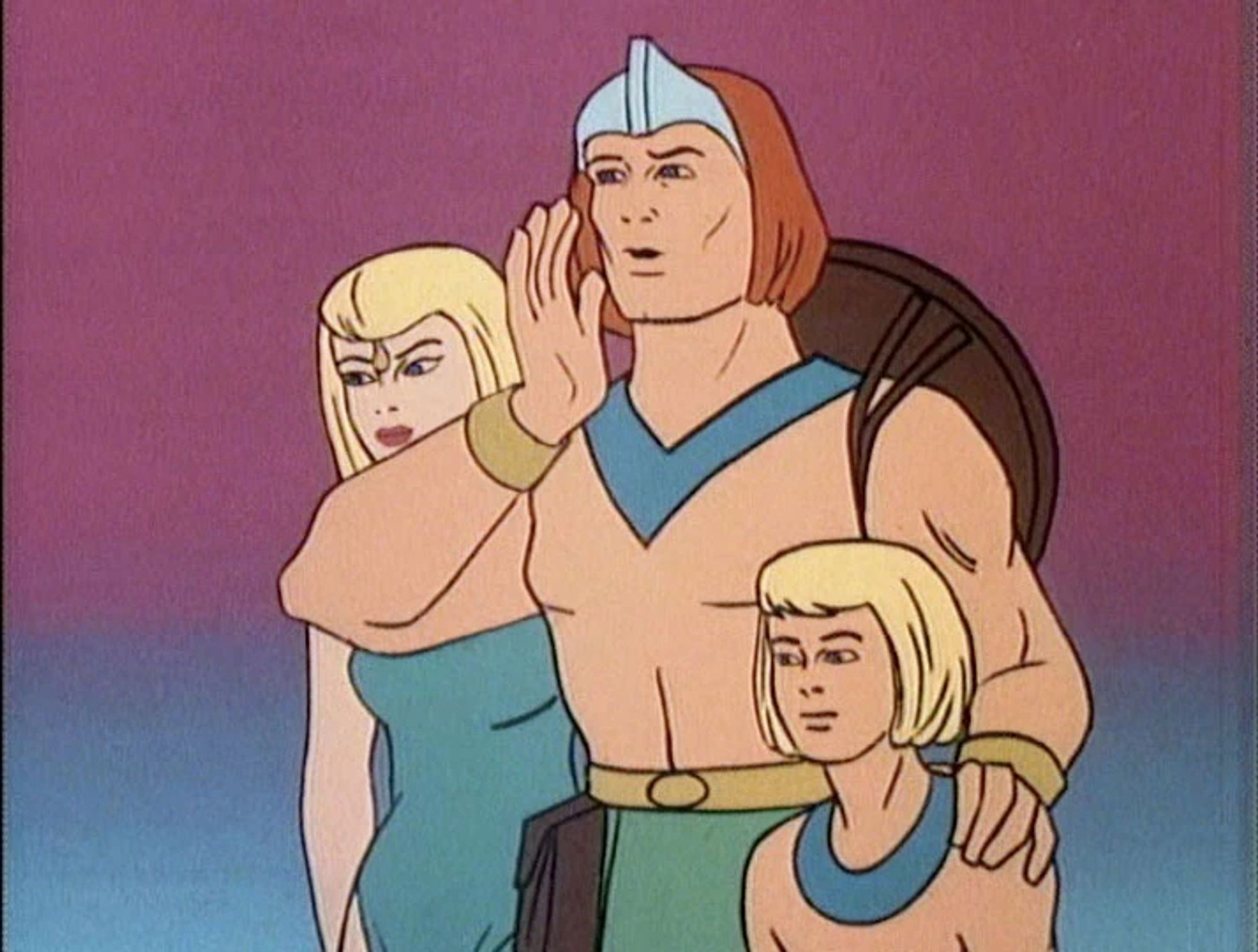 I dunno if they're human, they're HERCULOIDS. Sounds something different. They seem stronger than human, durable but not invincible. This is Zandor, Tara and Dorno. Without the companion team they have their planet would've been taken over by evil forces many times over.