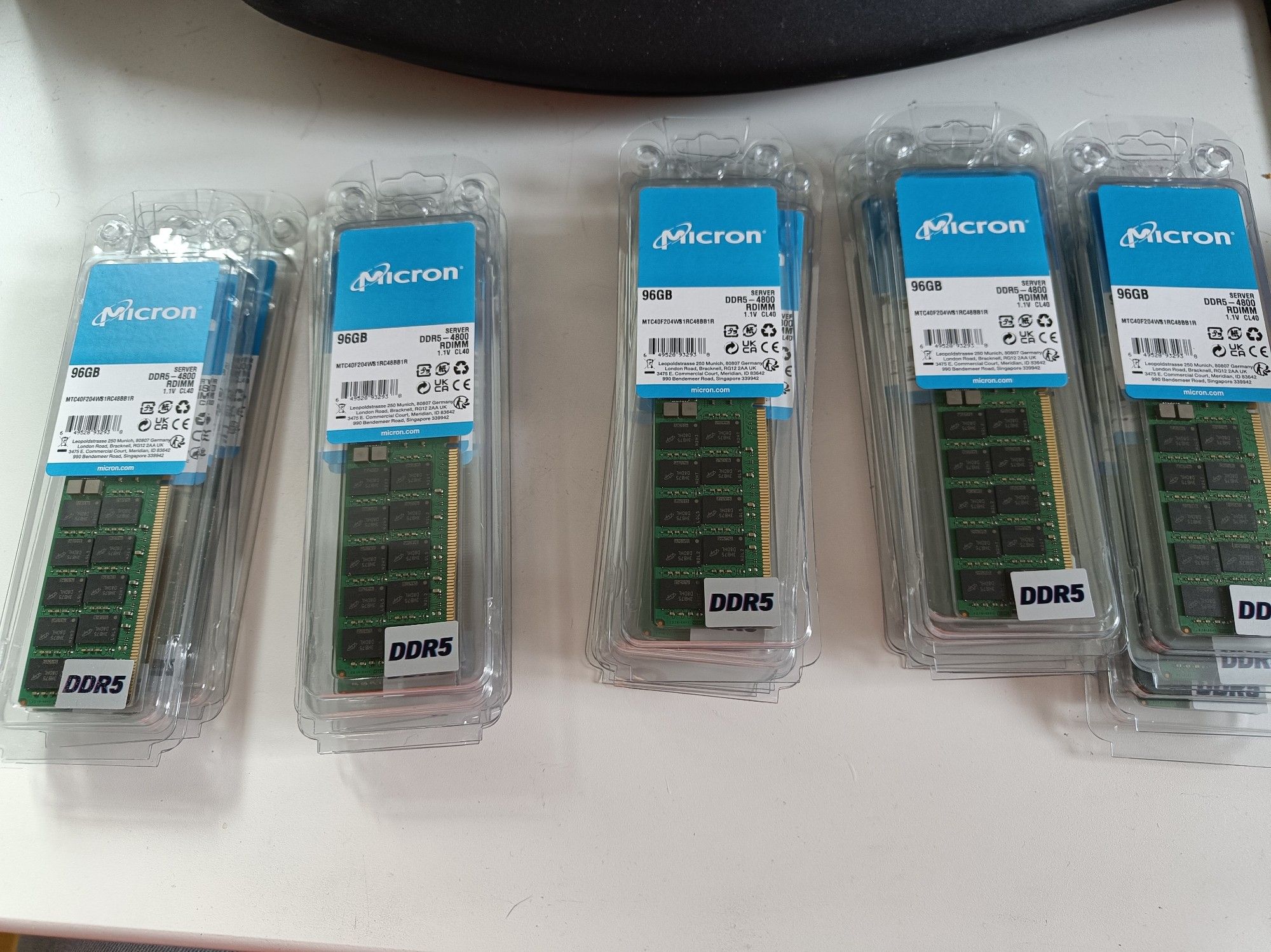 96GB DDR5 dimms