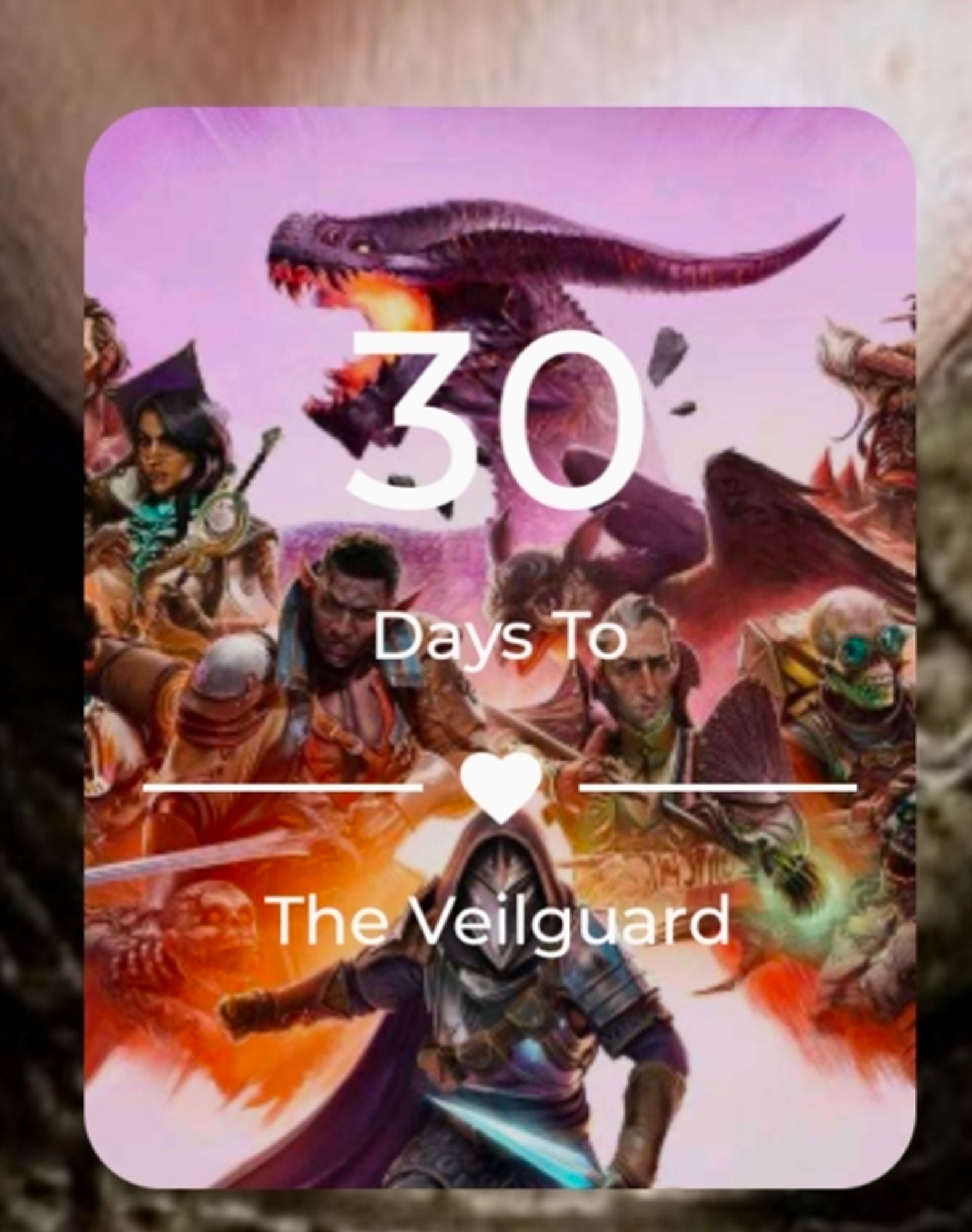 Countdown clock displaying 30 days until Dragon Age The Veilguard releases.