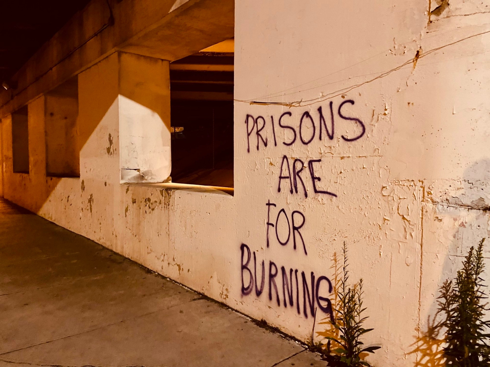 Graffiti: PRISONS ARE FOR BURNING