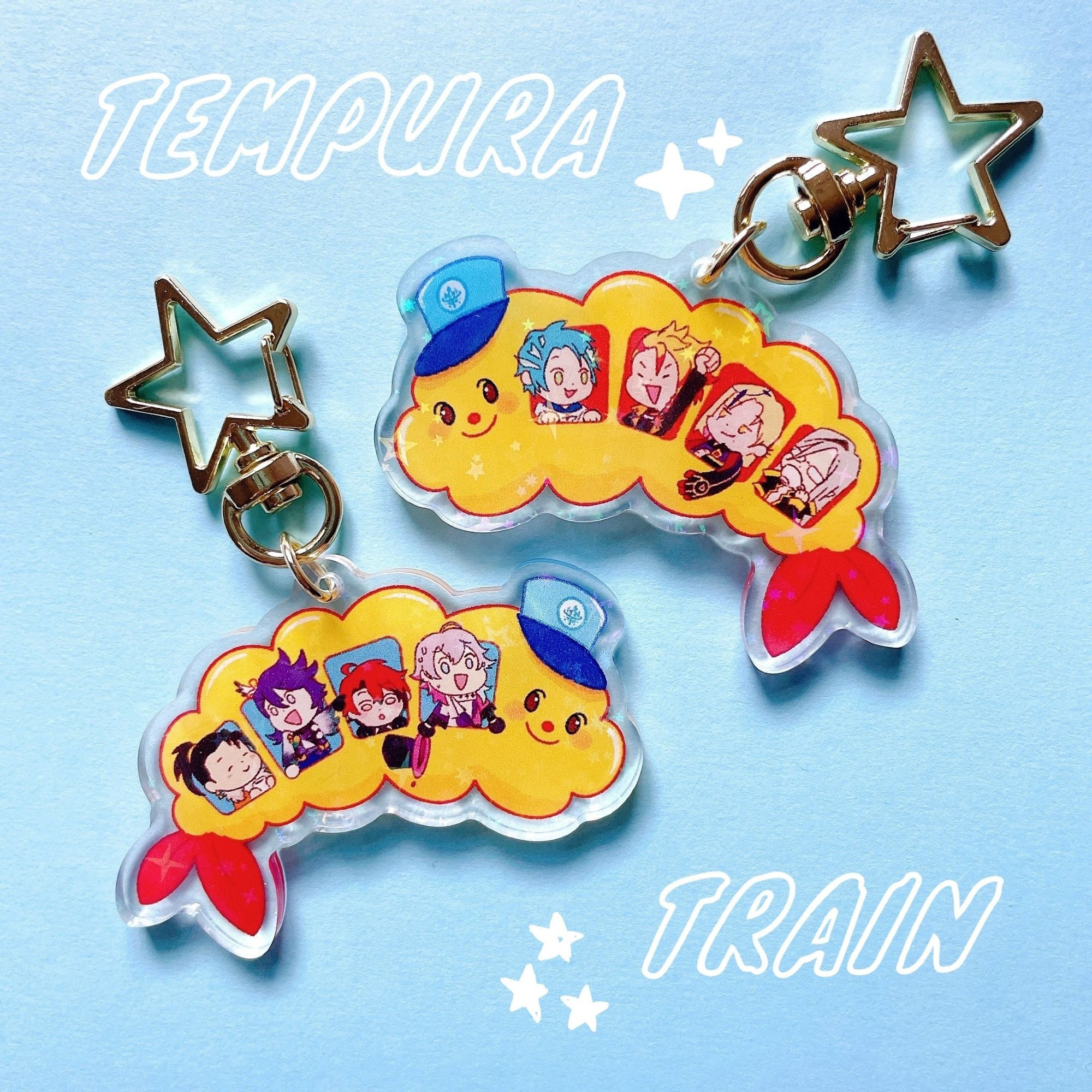 Holotempus tempura train double sided acrylic keychain