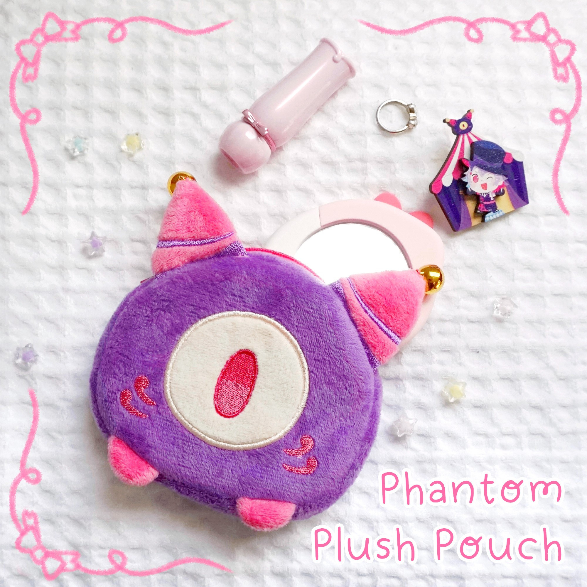 Phantom mascot plush pouch