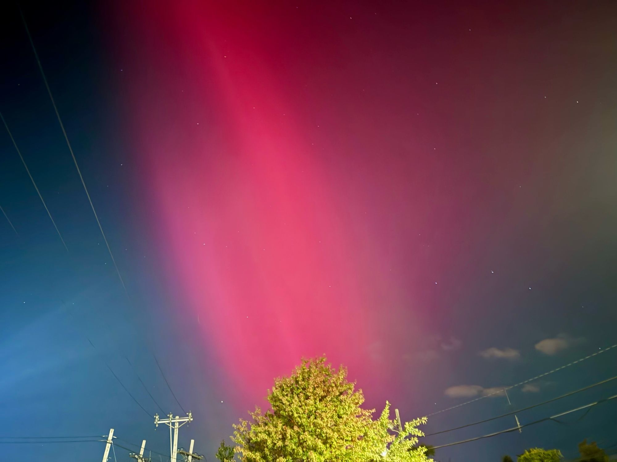 red and green northern lights!