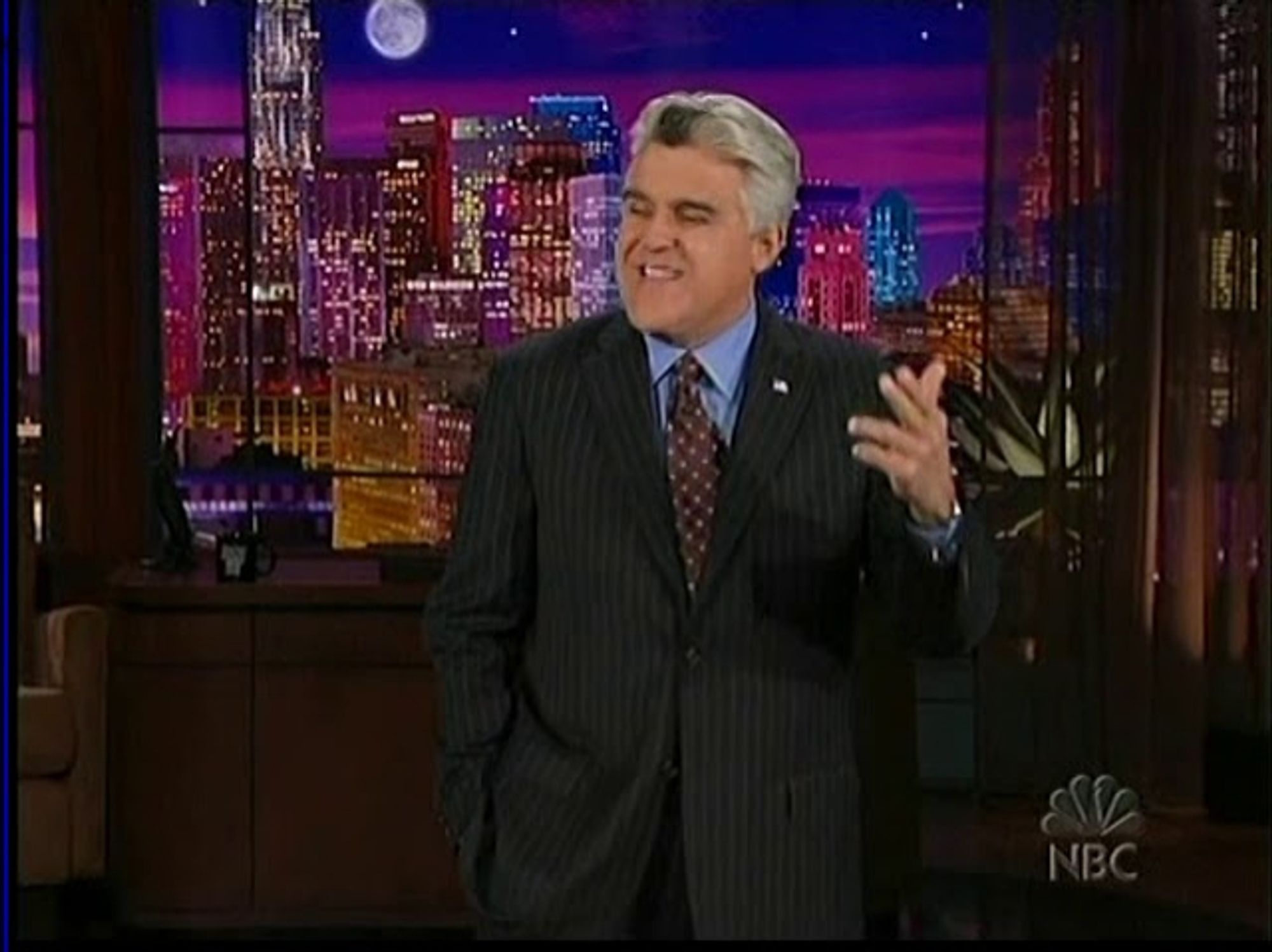 jay leno performing a monologue