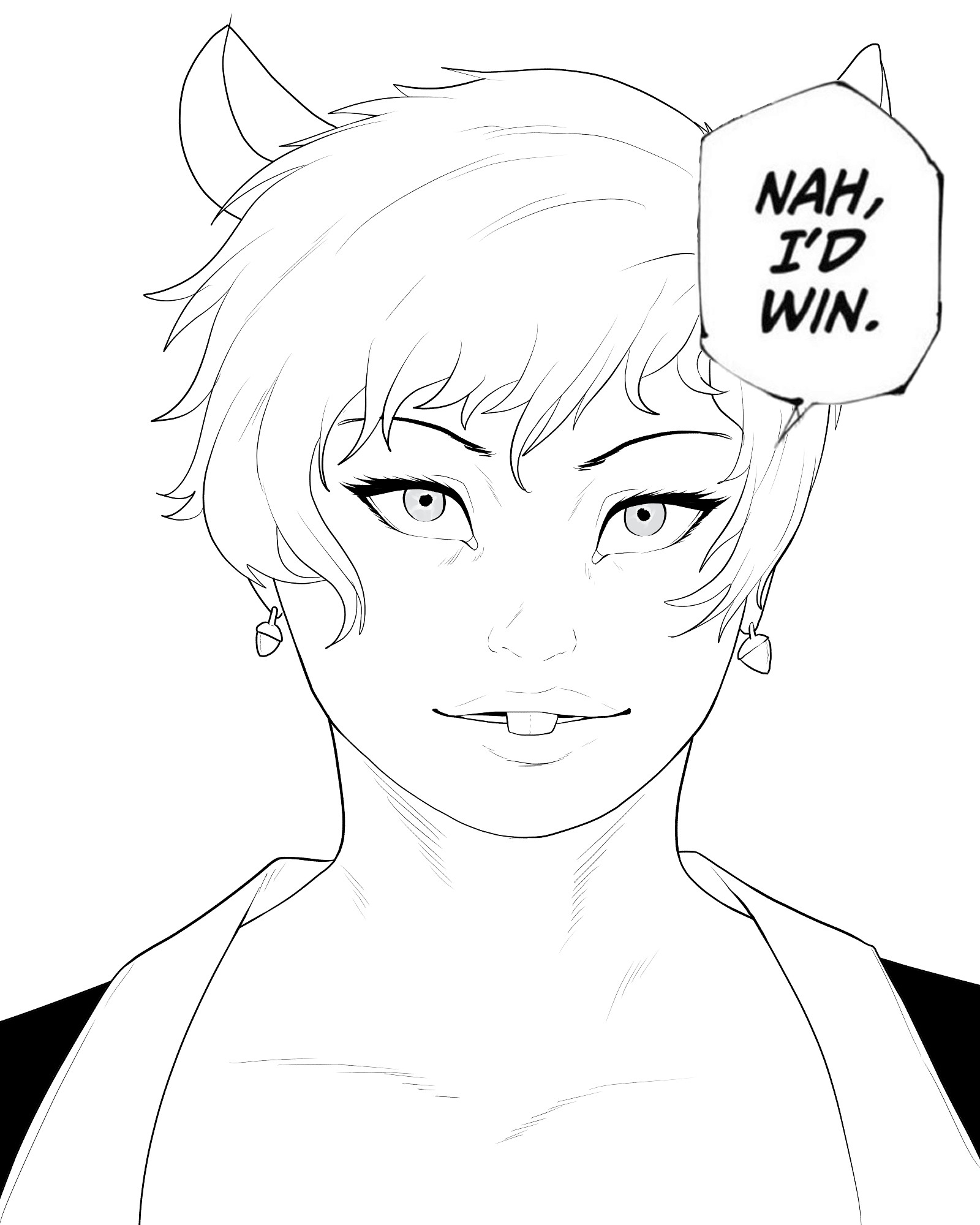 Squirrel Girl parodying the "Nah I'd win" panel from jujutsu kaisen.