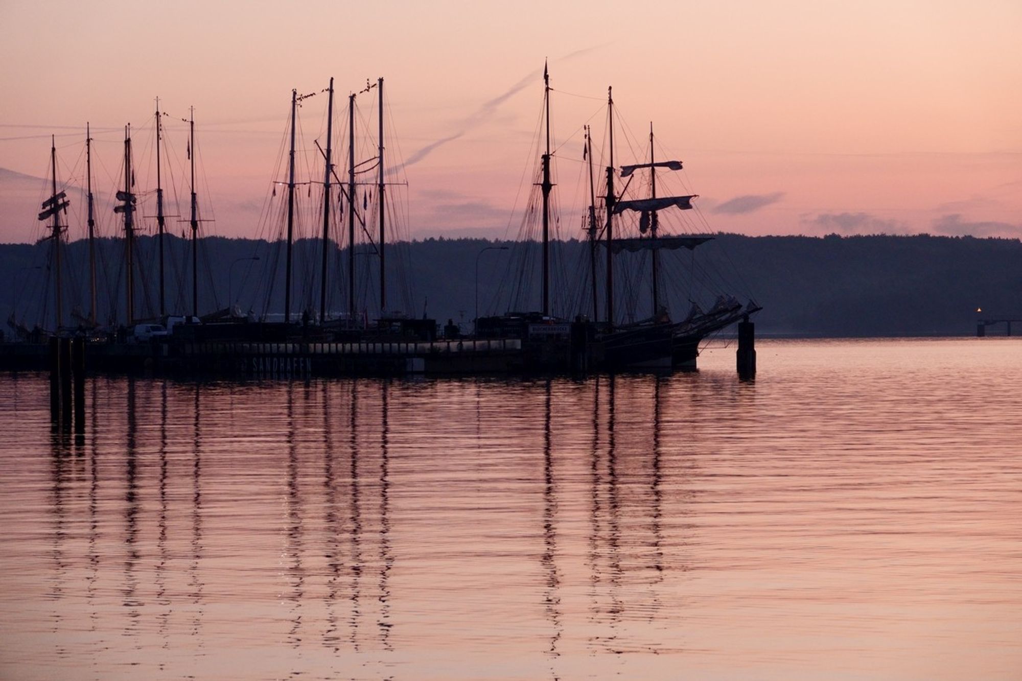 mast of sailing ships in the harbour