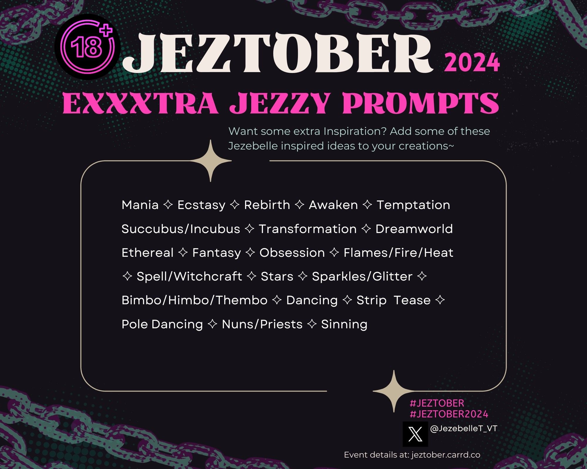 Extra Jezebelle inspired prompts