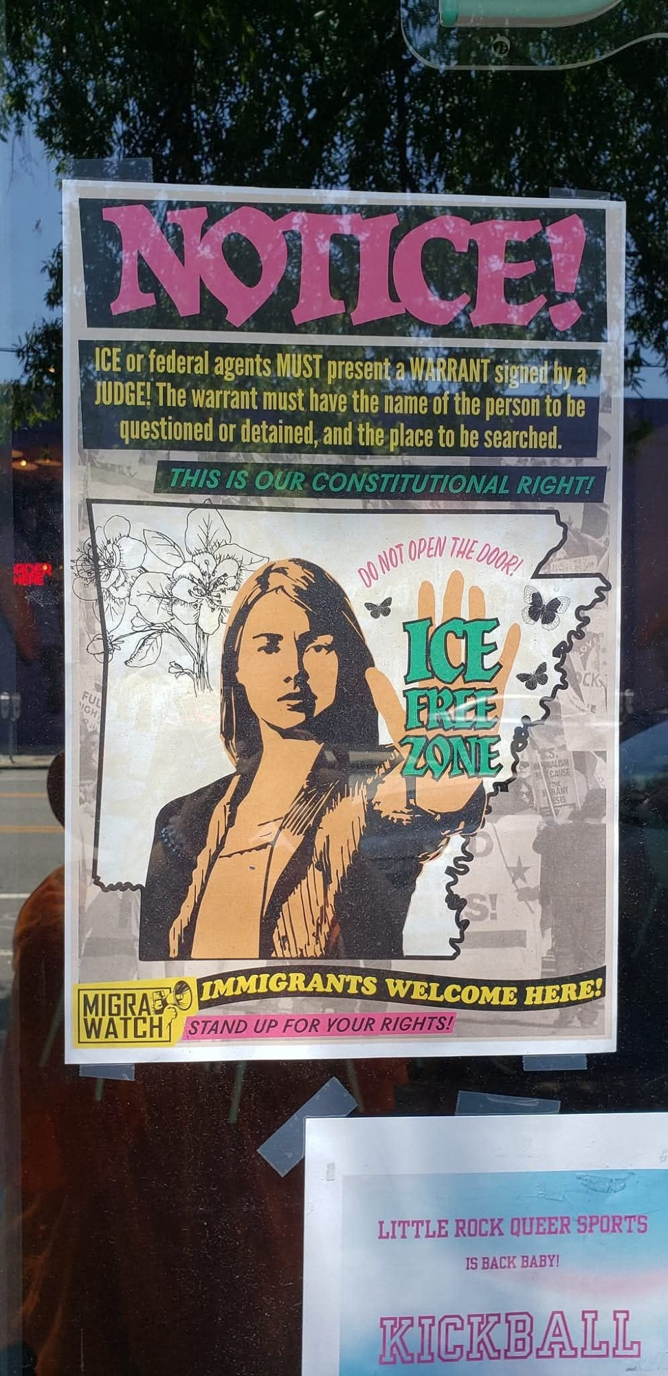 Notice: ICE or federal agents must present a Warrant signed by a judge. The warrant must have the name of the person to be questions or detained and the place to be searched.  ICE FREE ZONE 