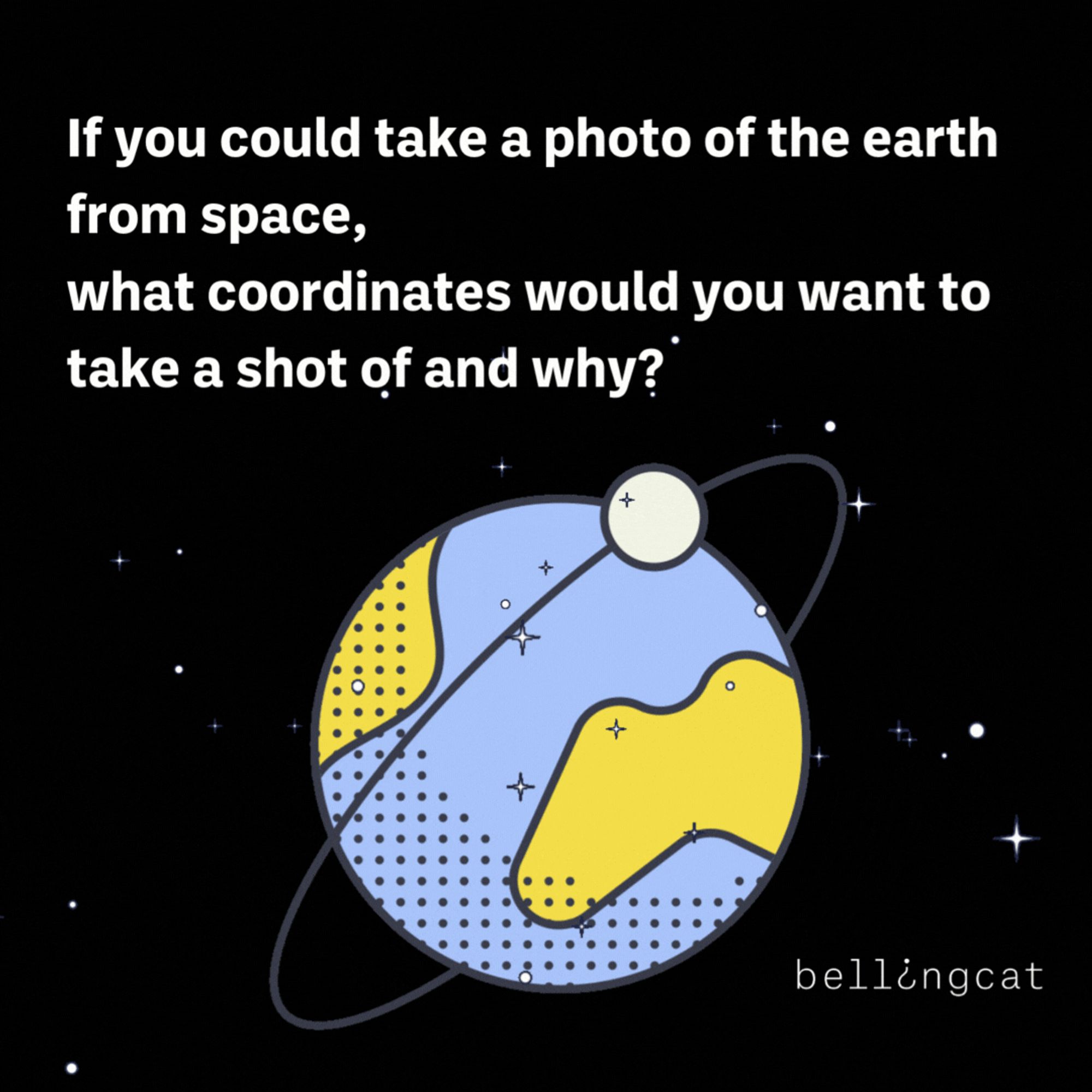 If you could take a photo of the earth from space, what coordinates would you want to take a shot of and why?