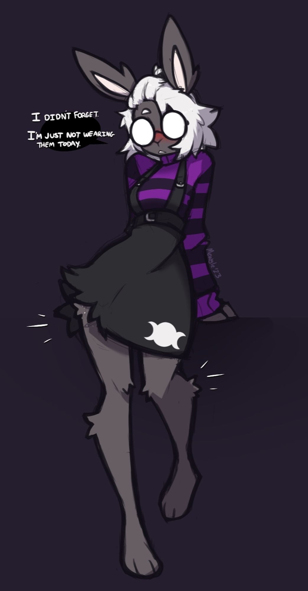 Aster insists she chose not to wear her leggings 
Totally on purpose