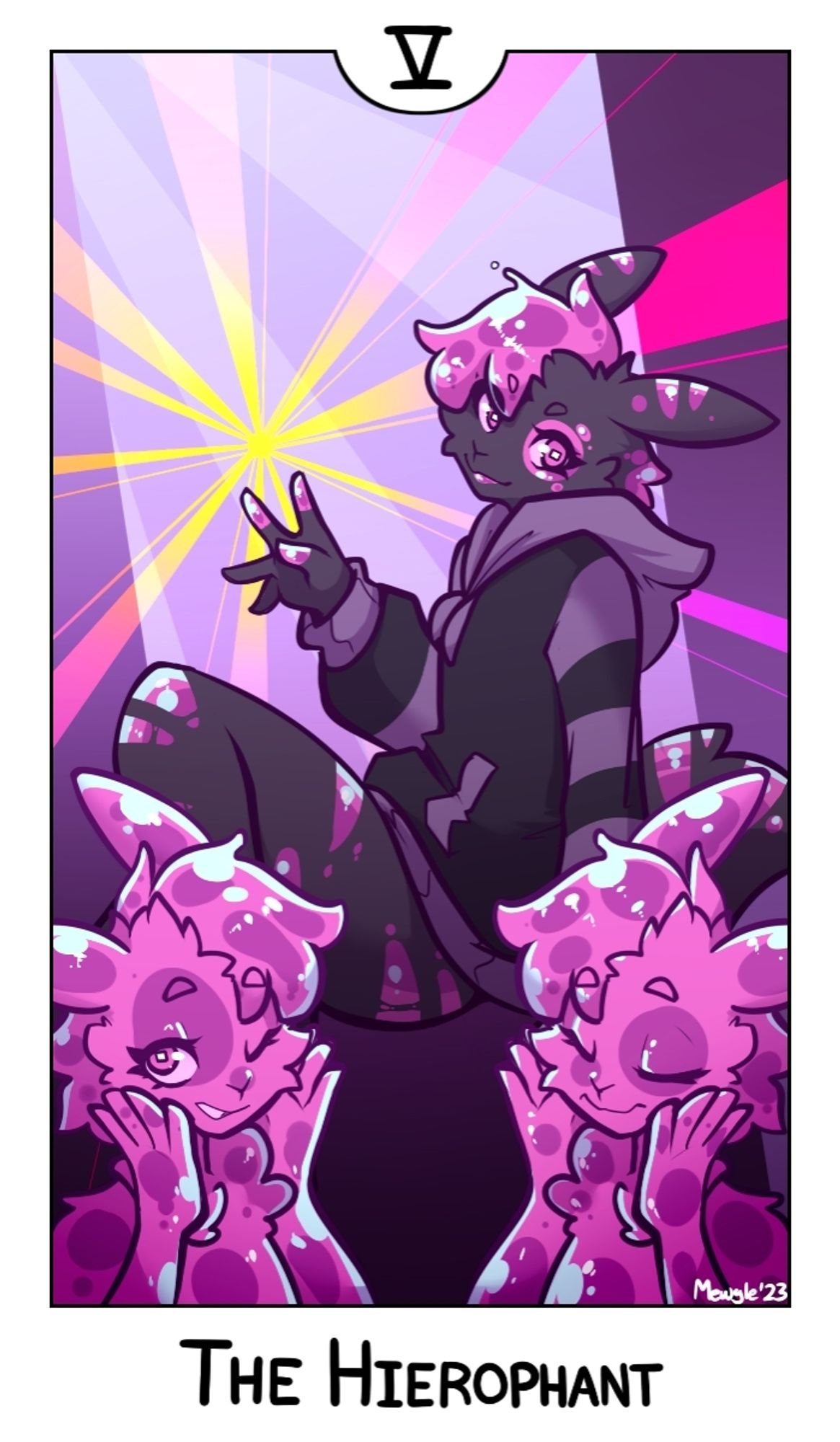 V - The Hierophant
With Six
(Which also happens to be the sixth card in the set)