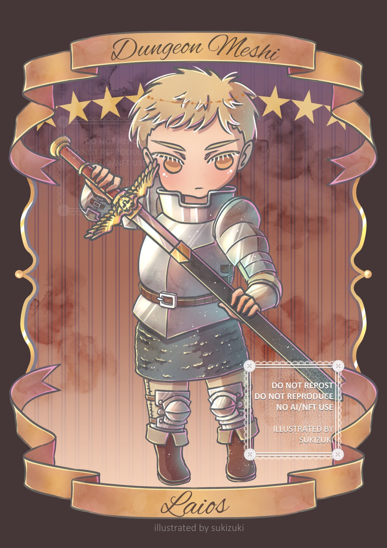 laios touden knight warrior sword dungeon meshi