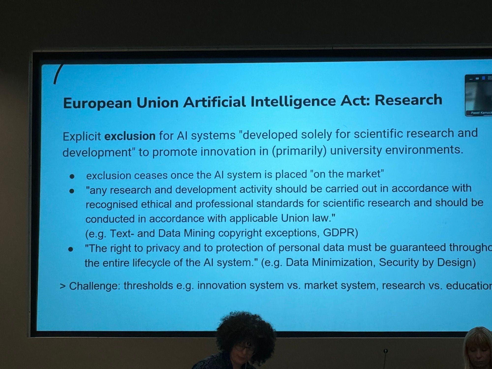 A summary of European Union law governing use of AI in research and education.