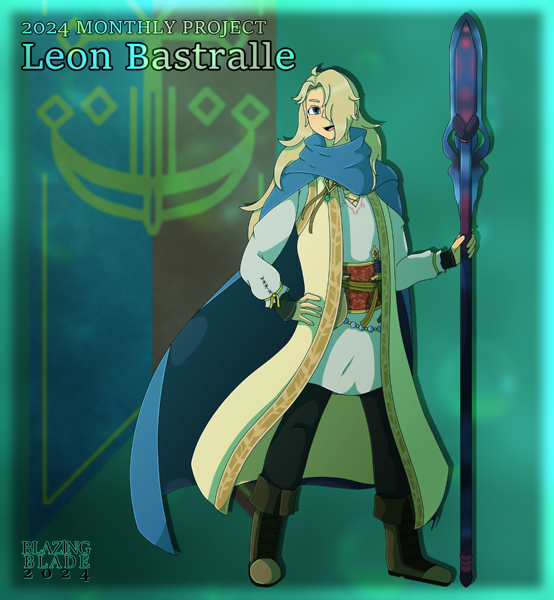 Drawing of Leon from Octopath Traveler and Octopath:CotC