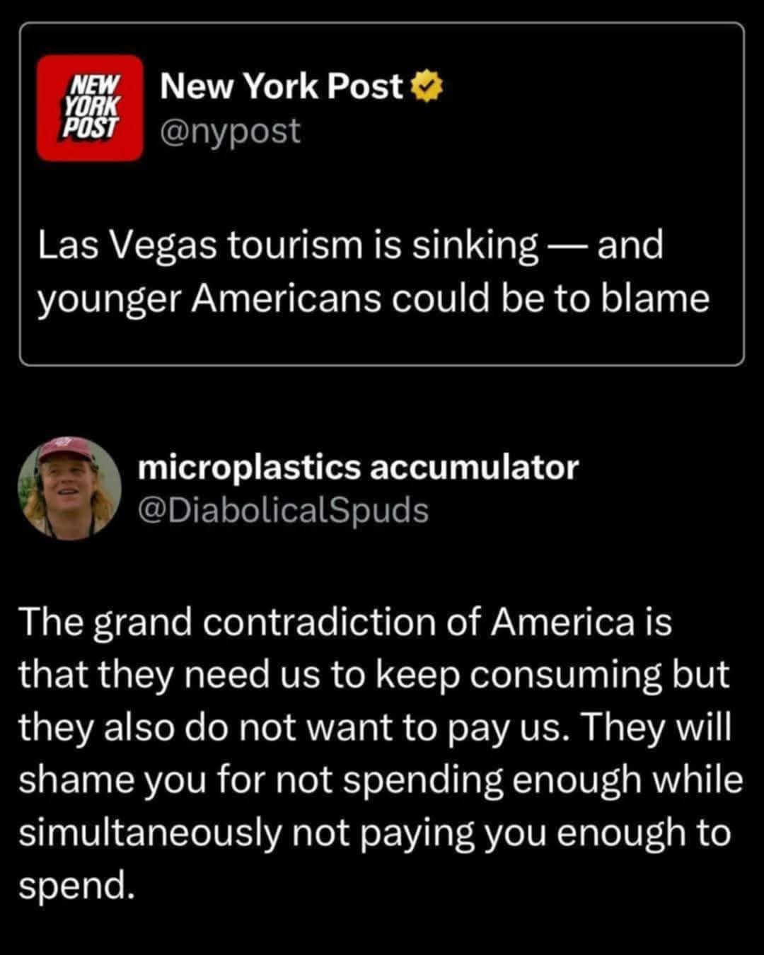 Young kids buying a coffee isn't the problem. It's this rigged capitalist system.