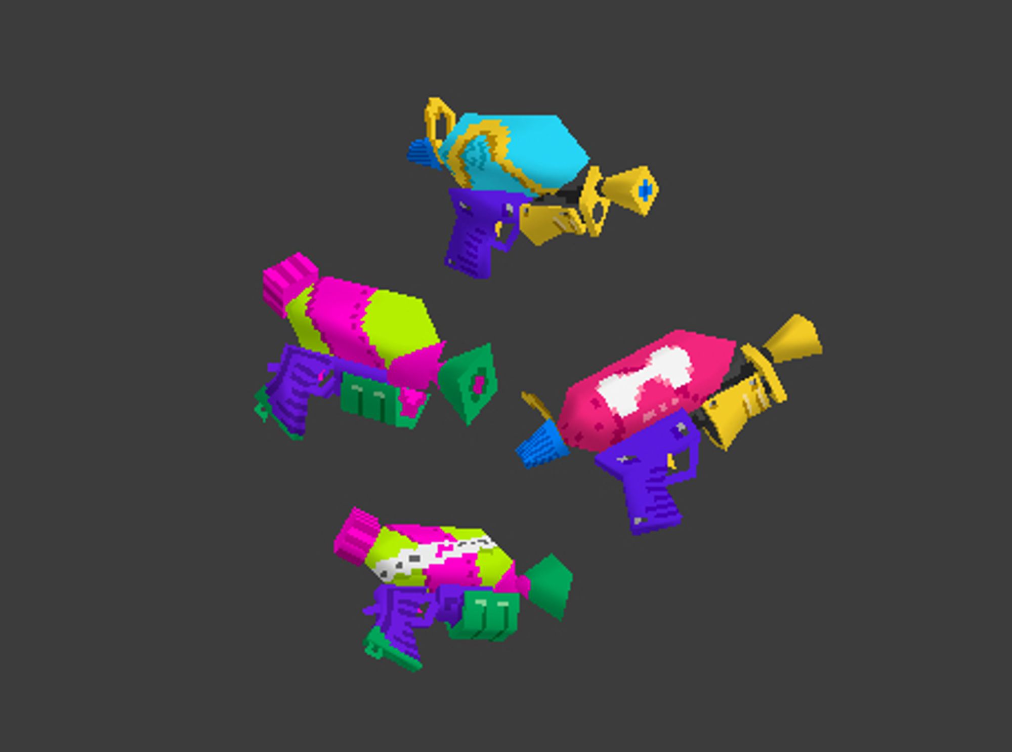 adds lowpoly splatoon 2 splattershot designs