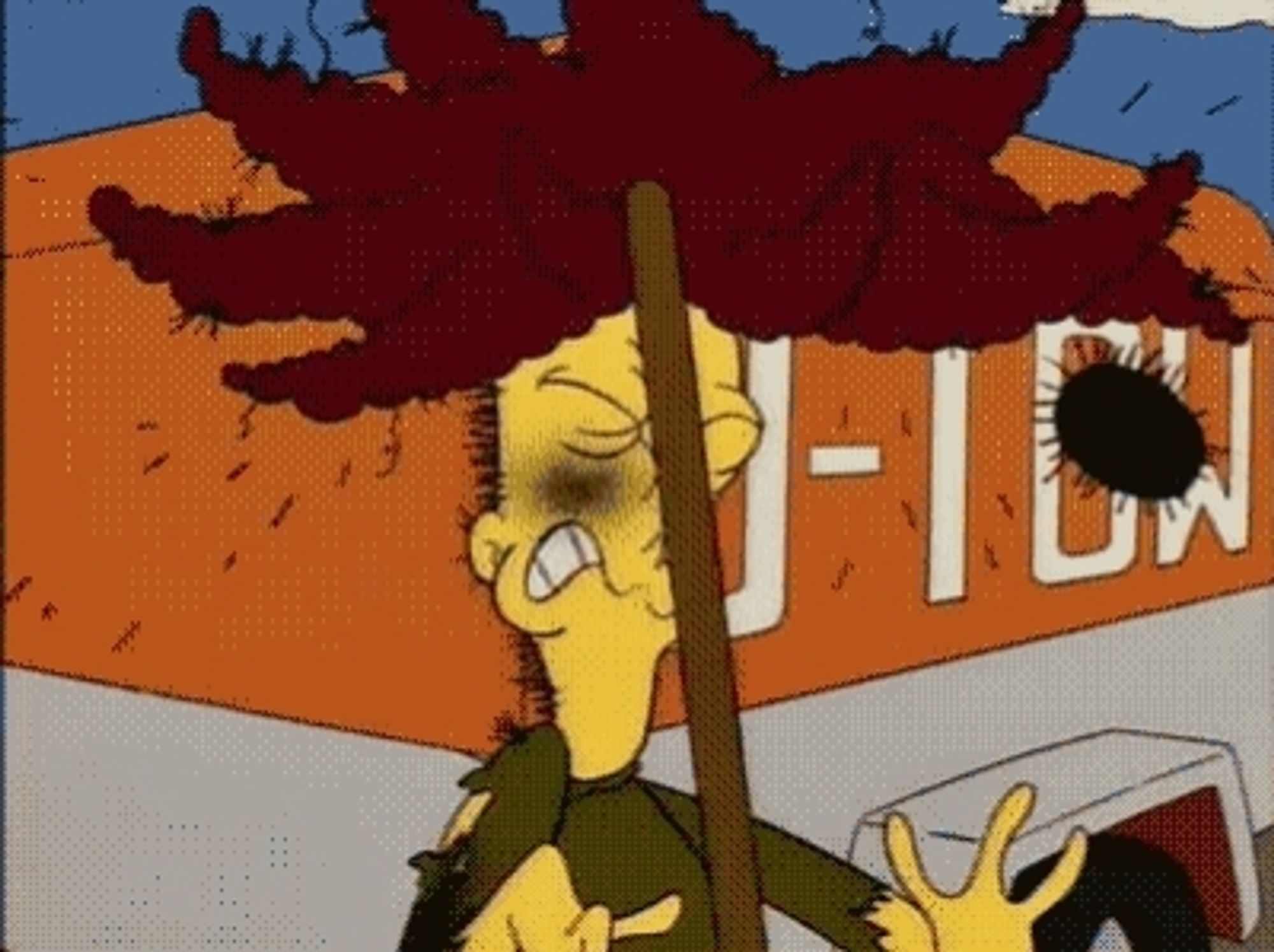 Sideshow Bob steps on a rak