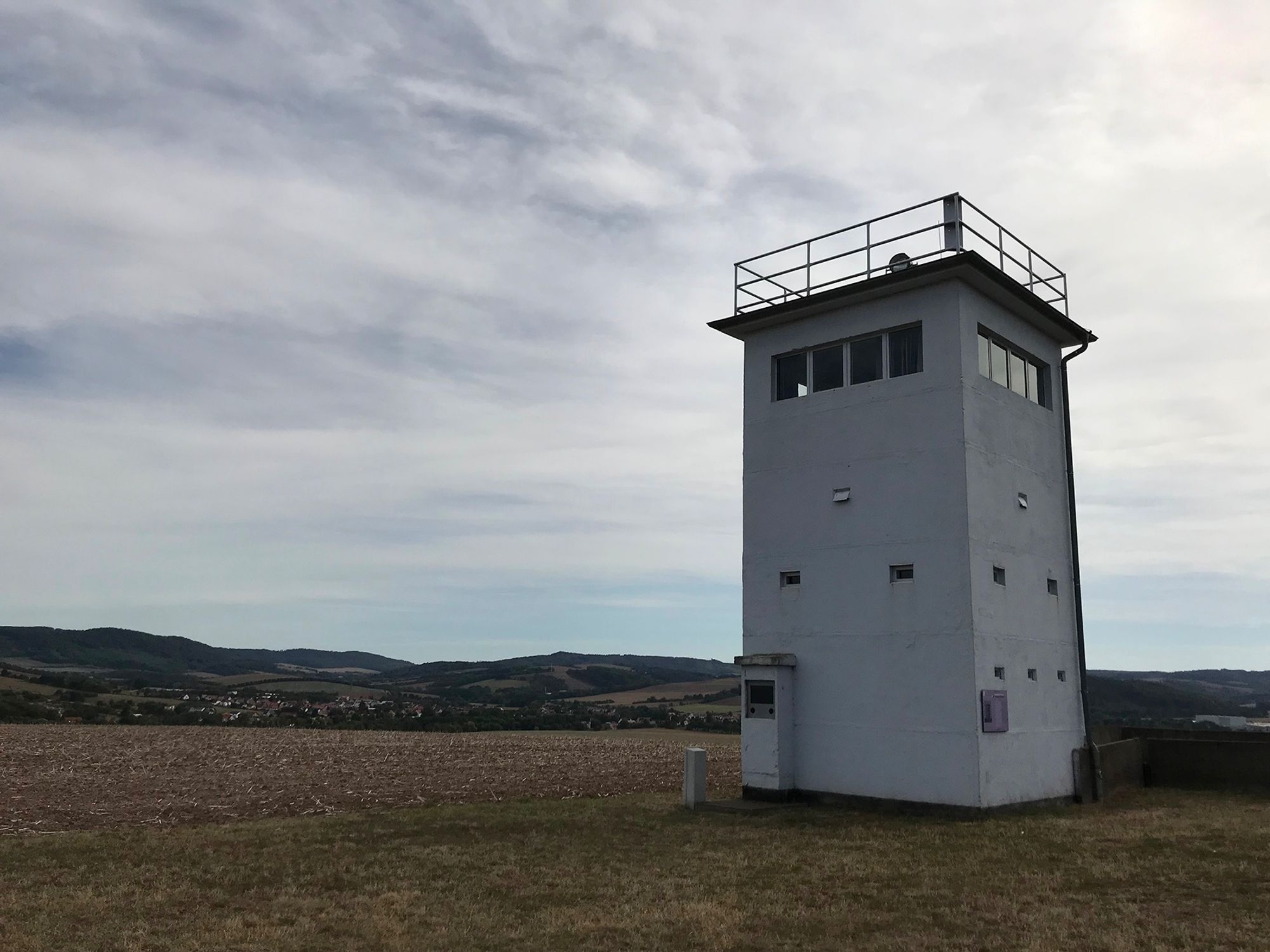 A watchtower on the former border between the GDR and the FRG, Teistungen, Germany. 

Photo by Gearóid Burke, all rights reserved. 