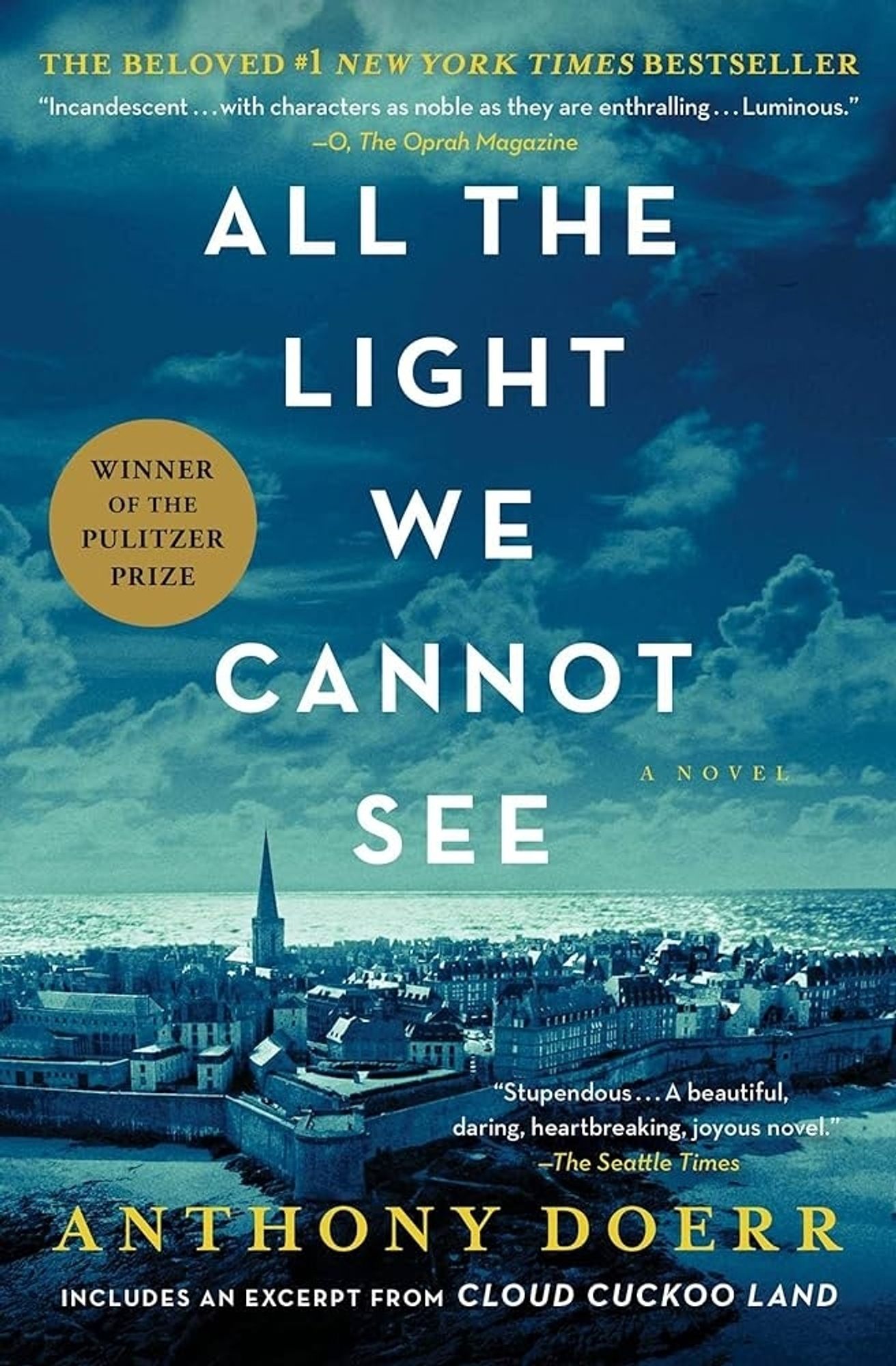 Book cover of 'All the Light We  Cannot See' by Anthont Doerr.