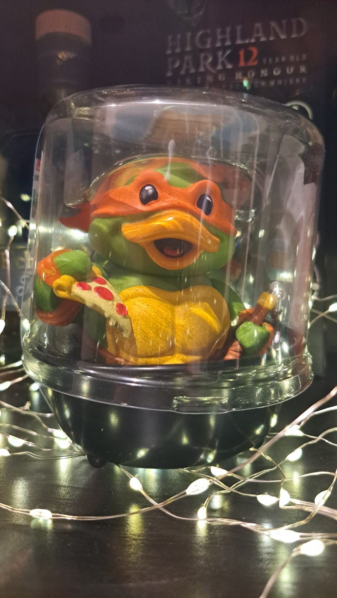 Ninja Turtle Ente mit Pizza