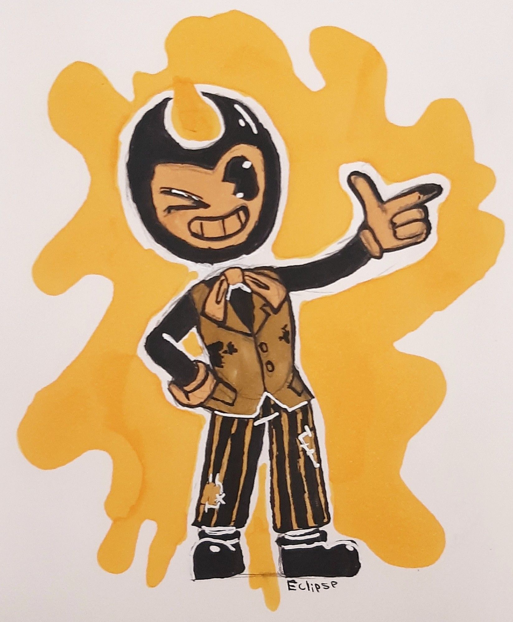 Traditional art of Bendy from Bendy in the ink machine