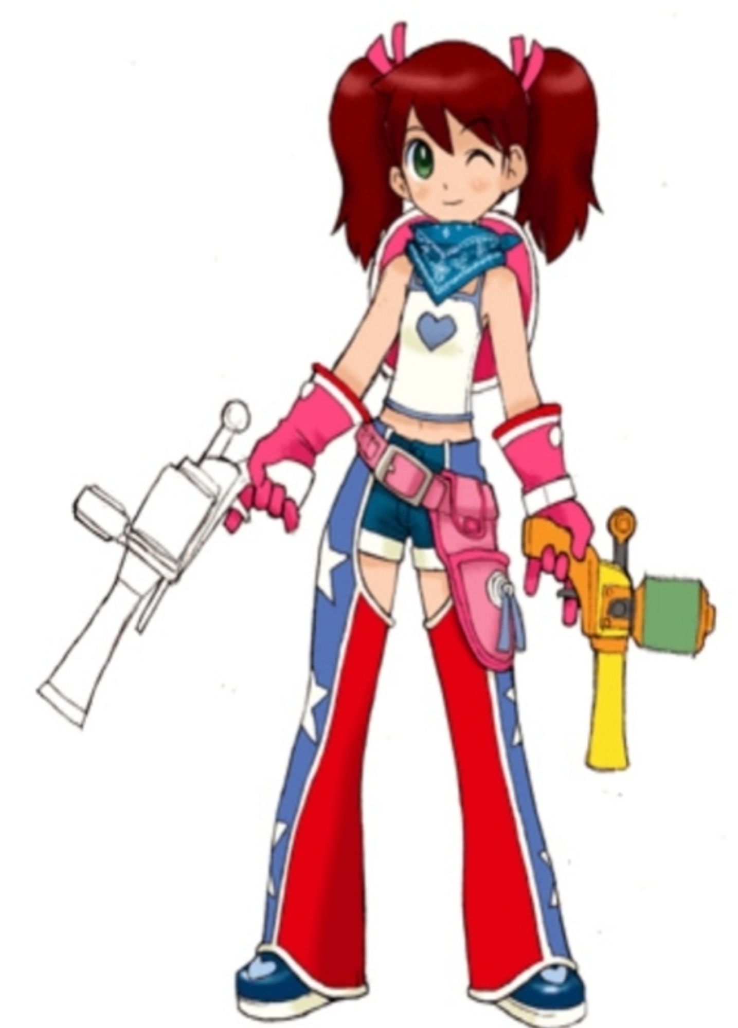 yumi's wild west kid morph costume design sketch