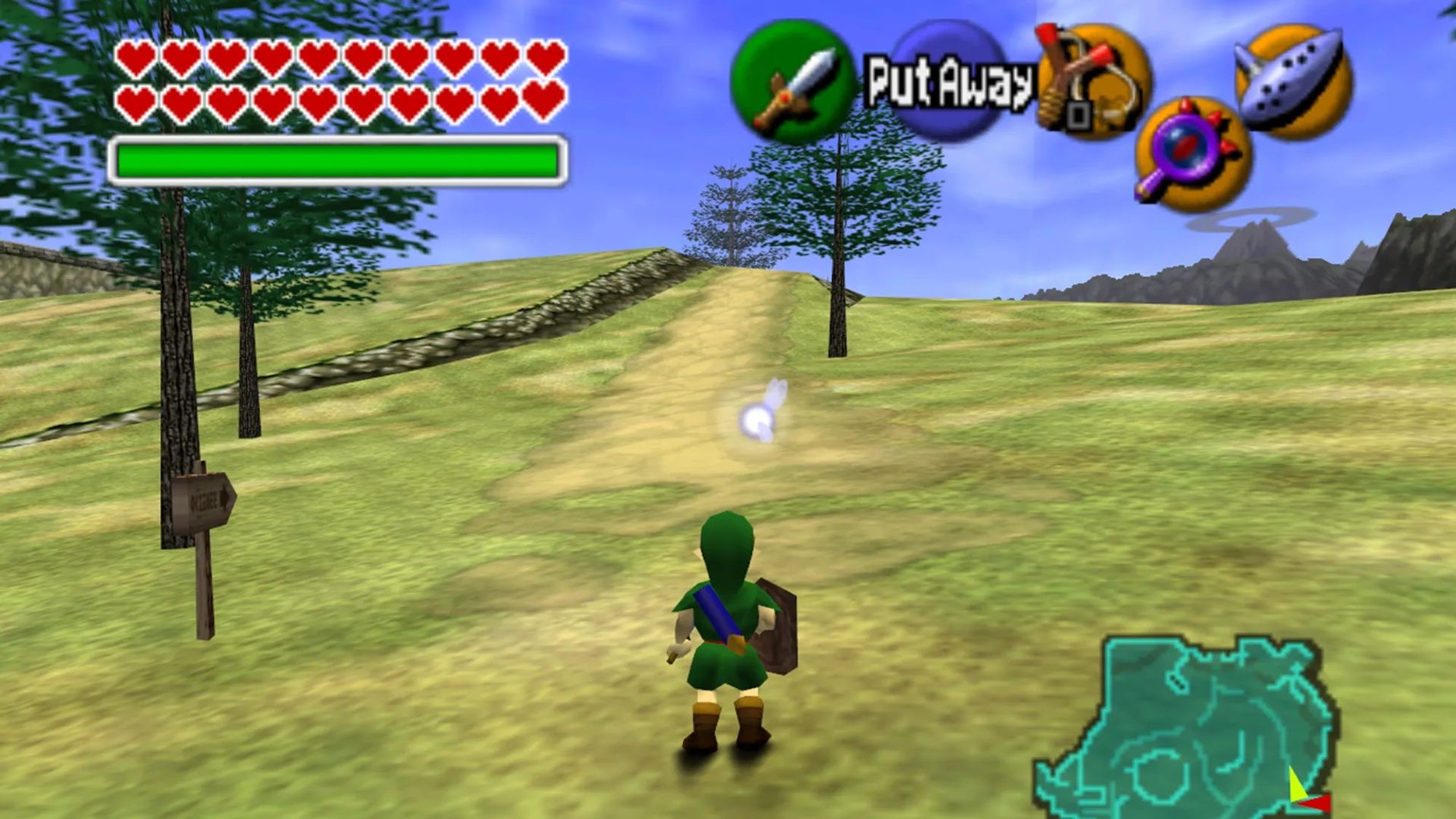 A shot of the ocarina of time, in all its chunky glory