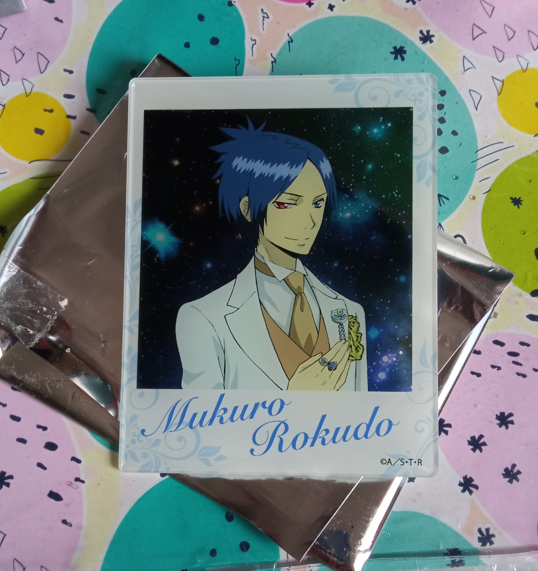 Acrylic merch Rukudo Mukuro KHR. 
100K