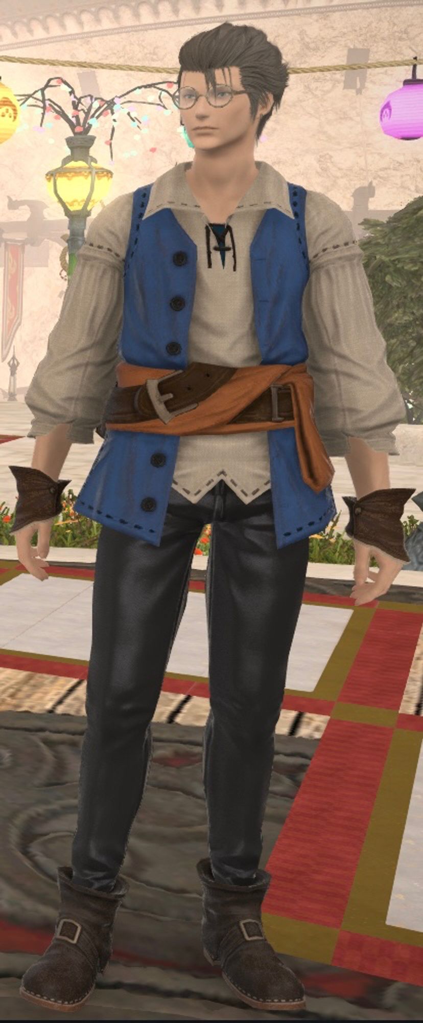 A merchant npc from the 2024 FFXIV Heavensturn event.