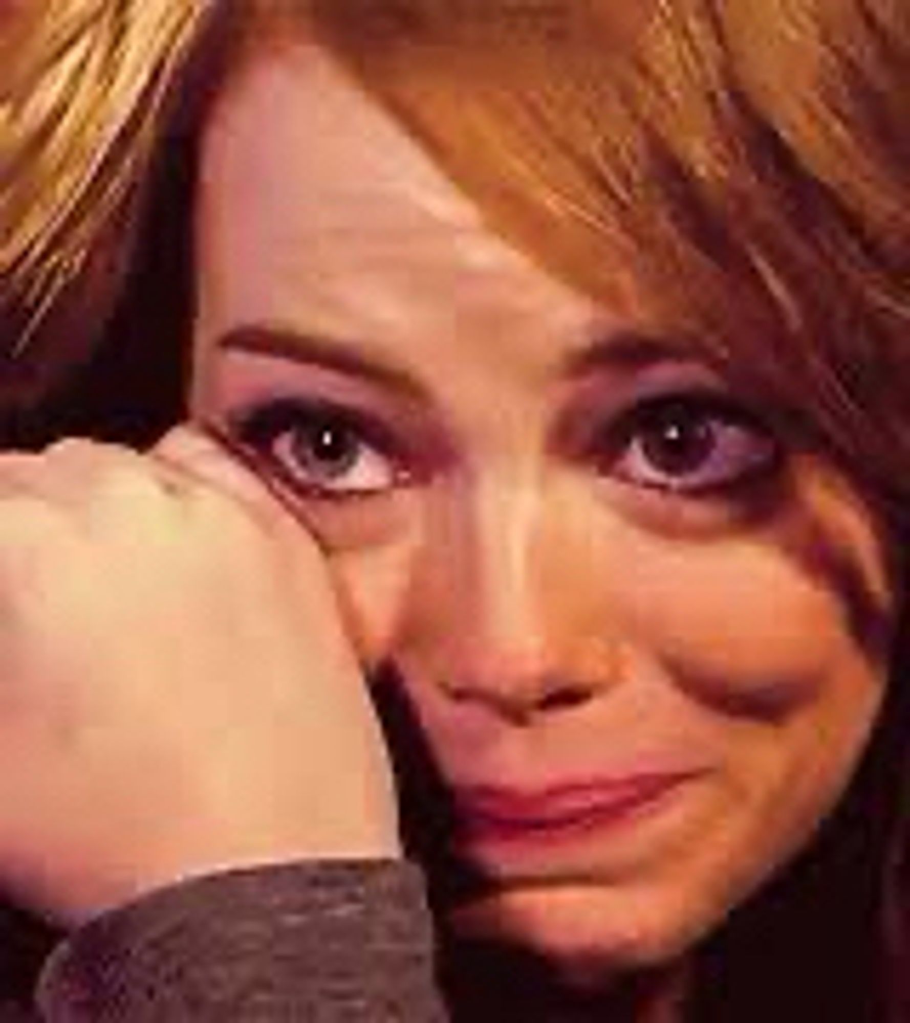 Emma Stone crying proudly