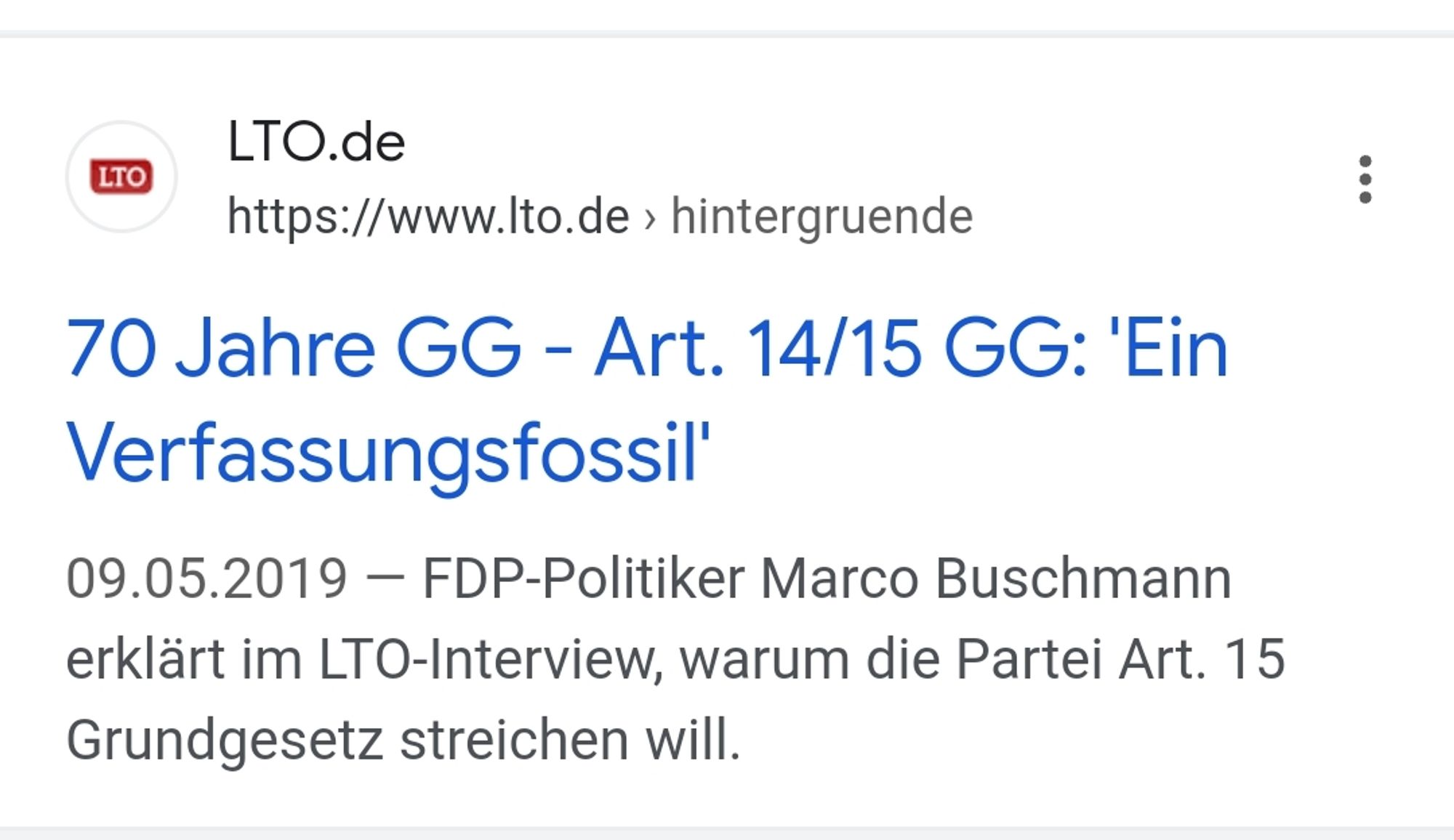 Marco Buschmann fordert im LTO-Interview die Streichung von Art. 15 GG