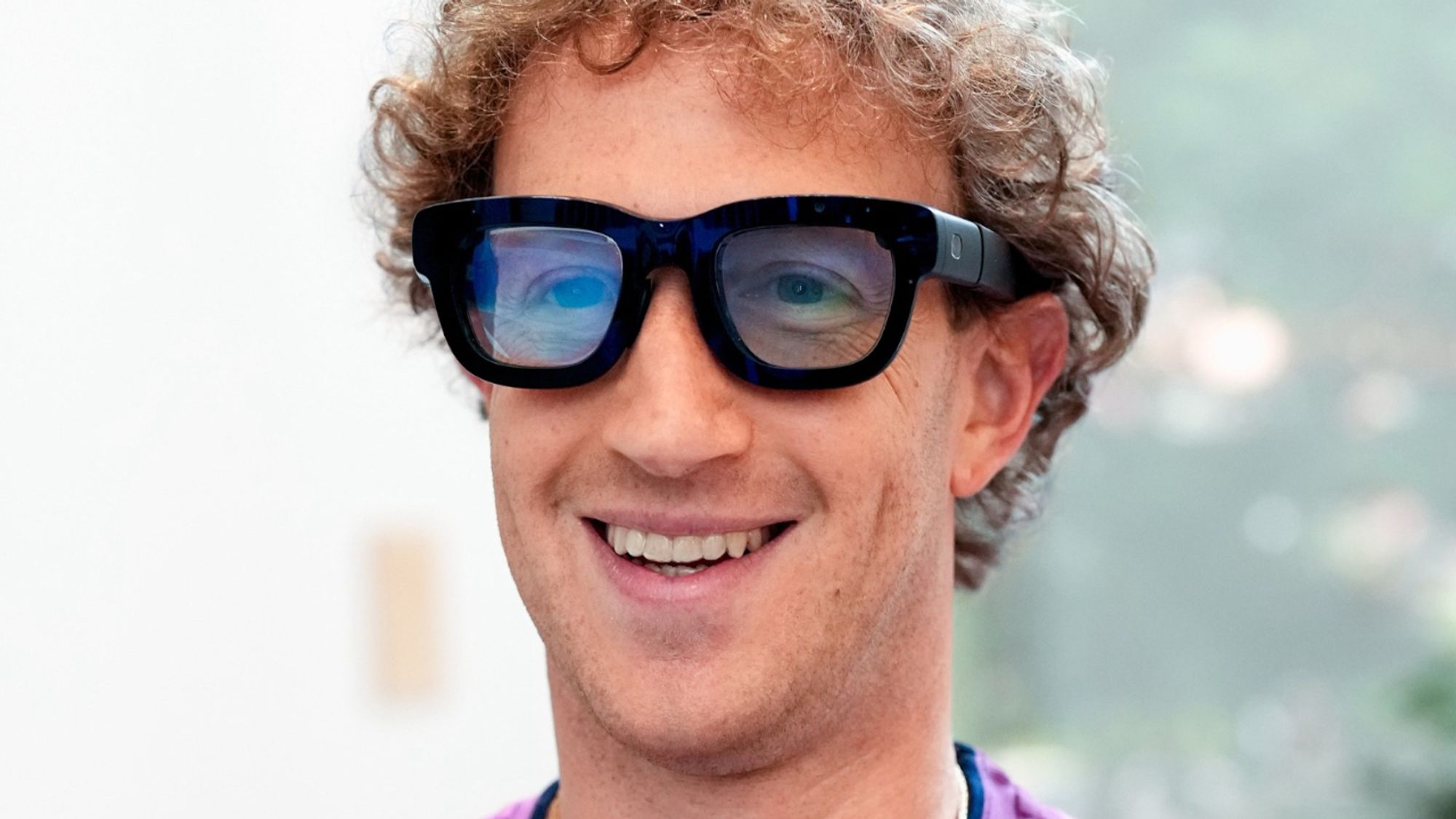 Mark Zuckerberg wearing AI glasses