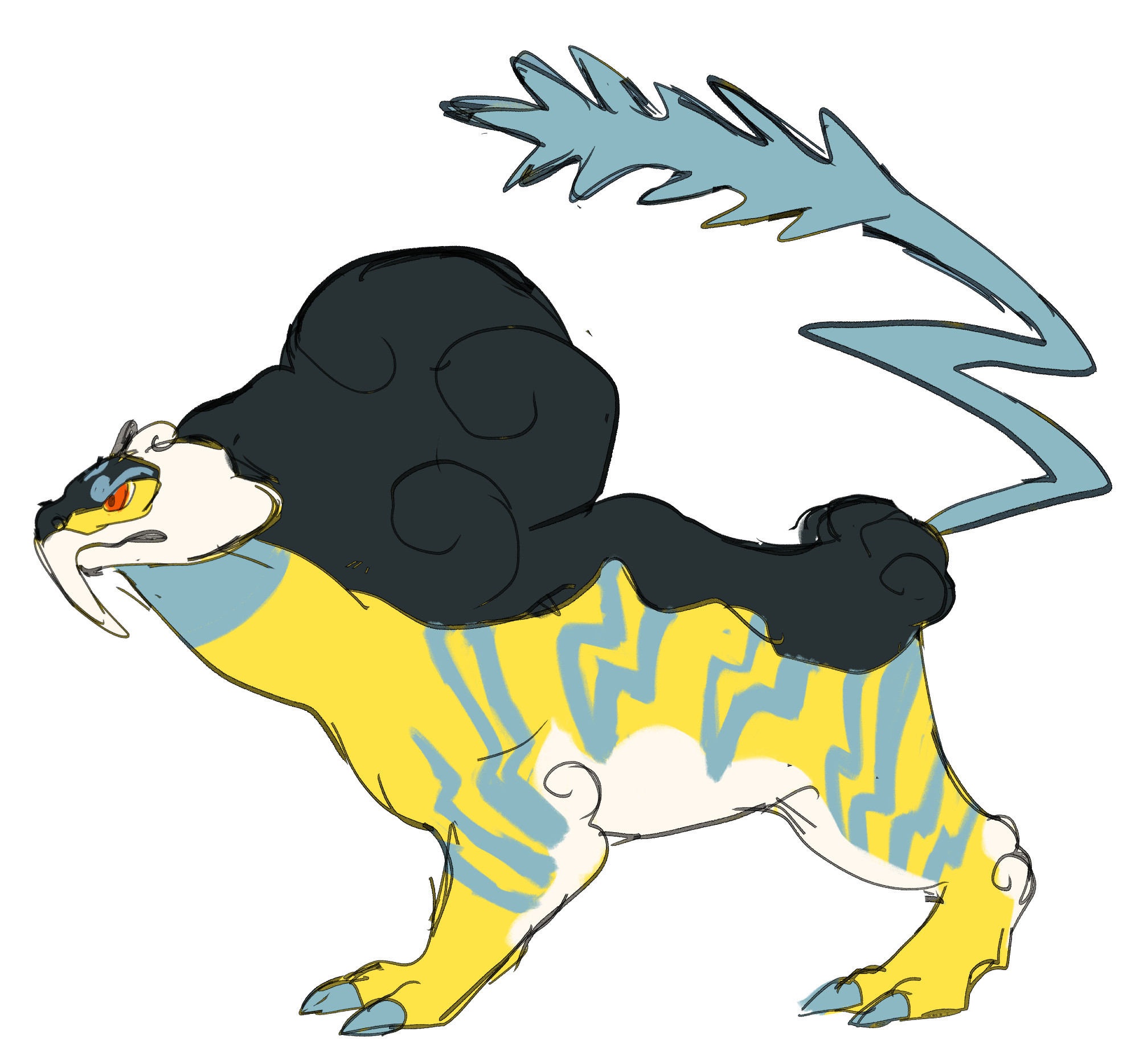 the same Raikou design, standing up in a neutral pose