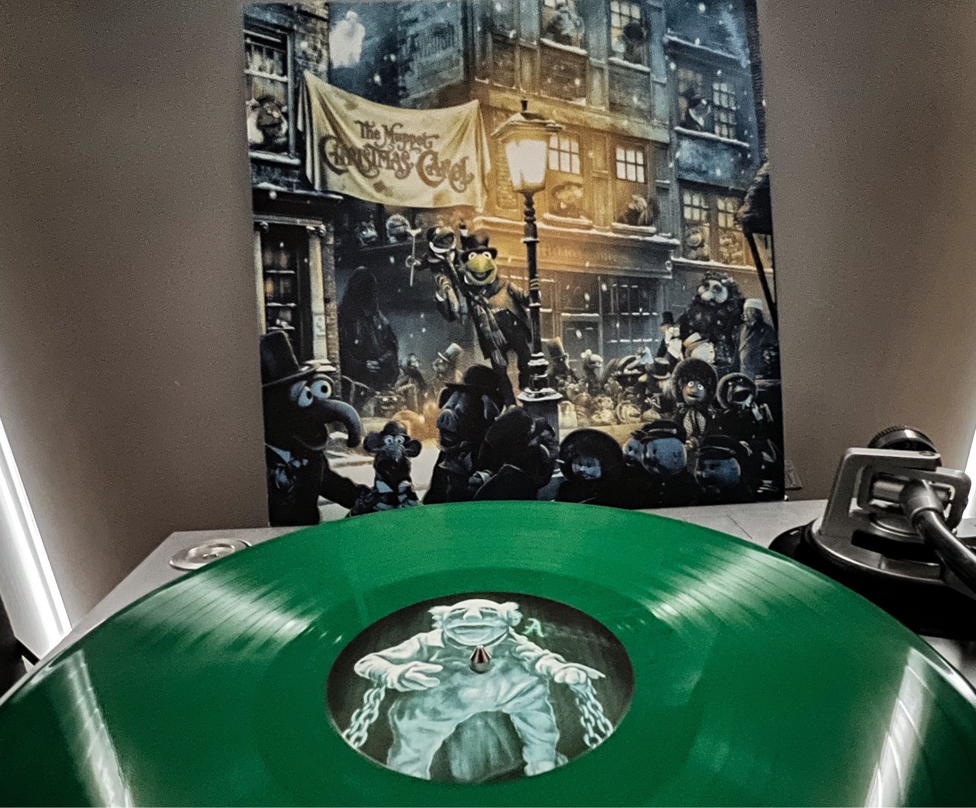 Muppet’s Christmas Carol on Green vinyl. Waldorf is on the label.