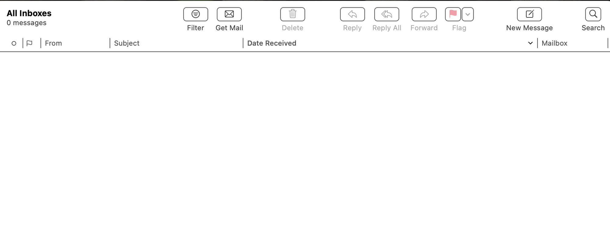 All Inboxes 0 messages