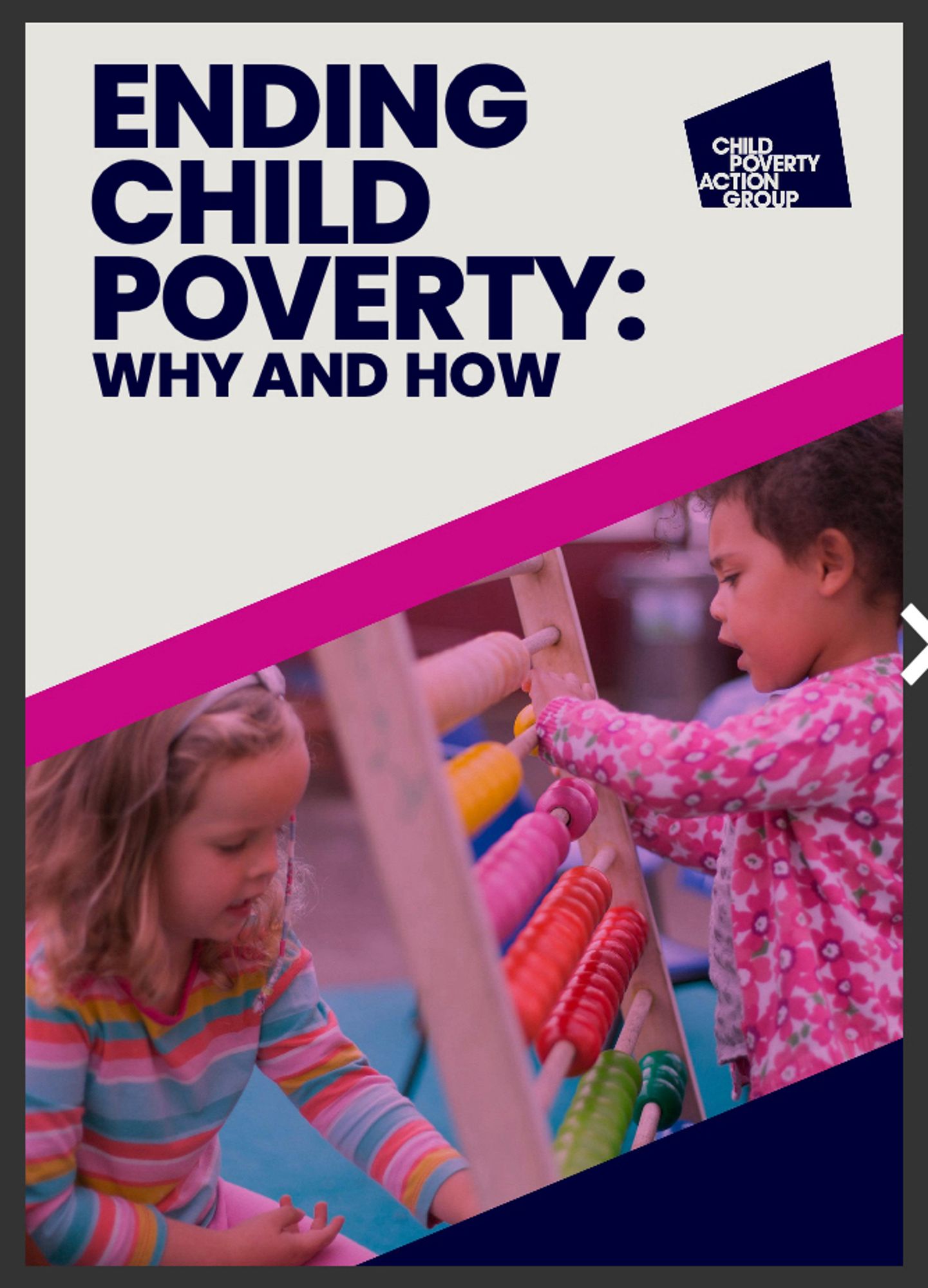 Cover image of ending child poverty: why and how