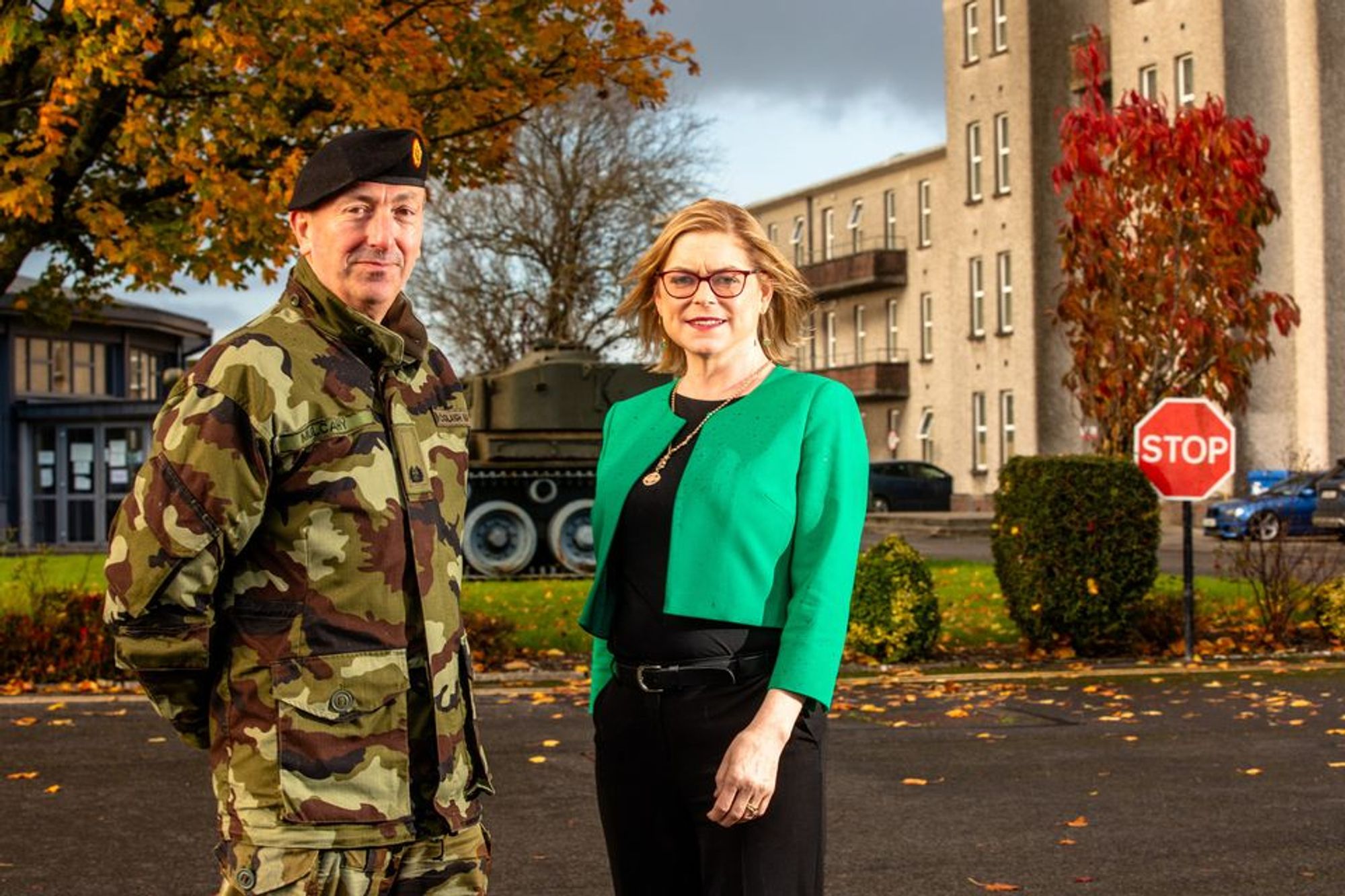 Brig Gen Rossa Mulcahy and Prof Louise Crowley. Photo: Mark Condren