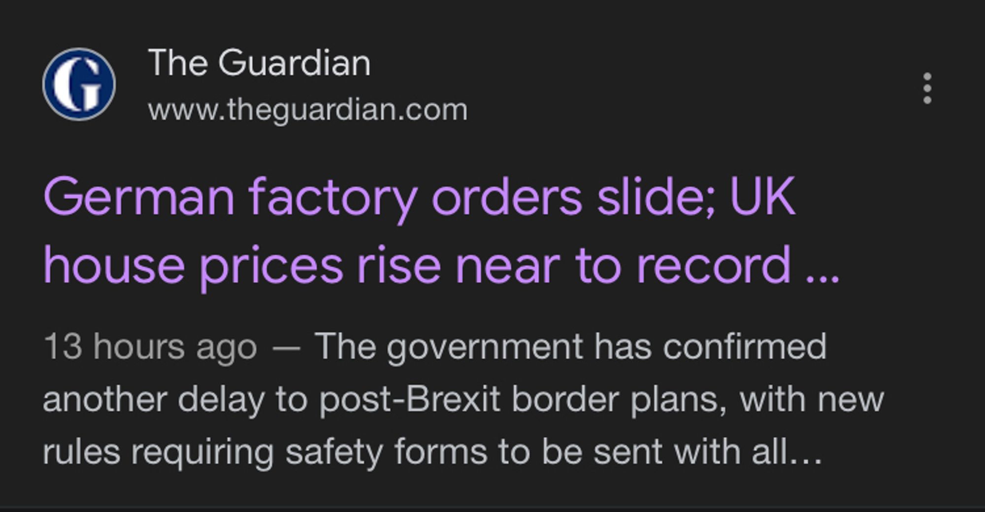 “German factory orders slide” headline from the guardian